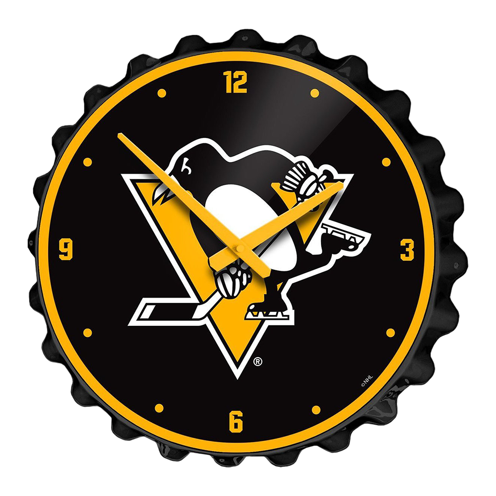 Pittsburgh Penguins Bottle Cap Wall Clock  