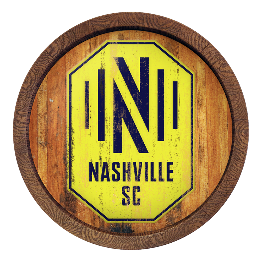 Nashville SC: Weathered "Faux" Barrel Top Sign  