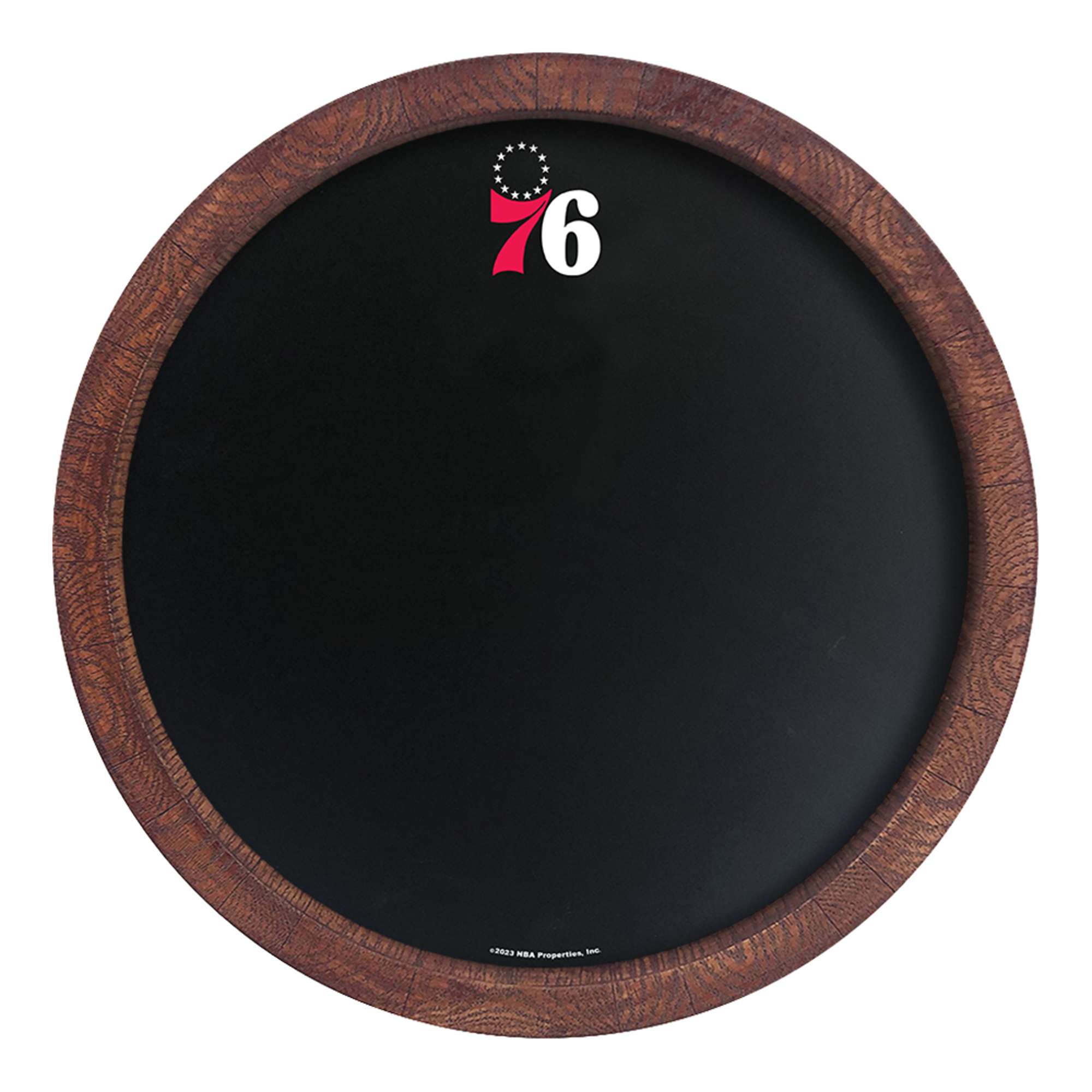 Philadelphia 76ers: "Faux" Barrel Framed Chalkboard    