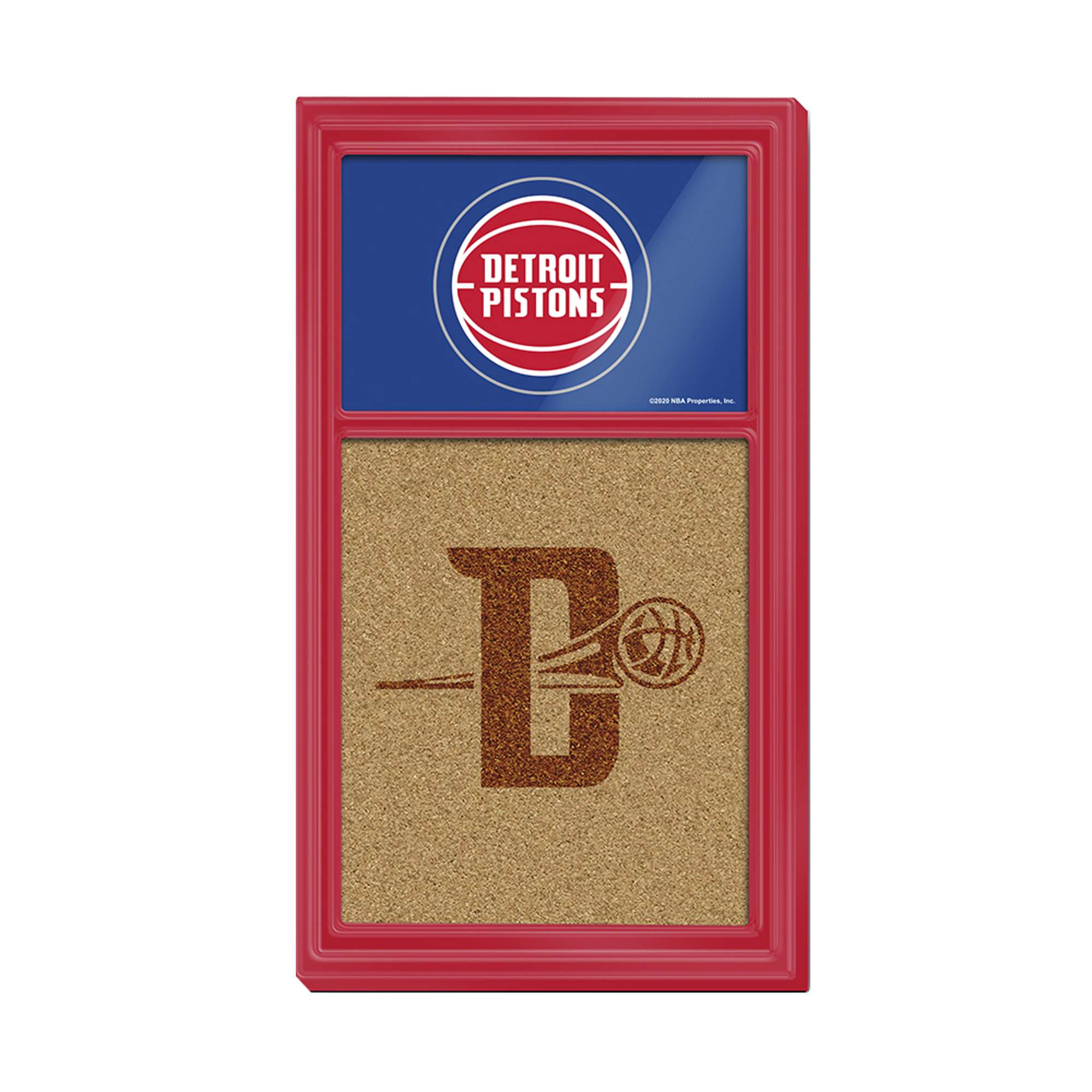 Detroit Pistons: Dual Logo - Cork Note Board