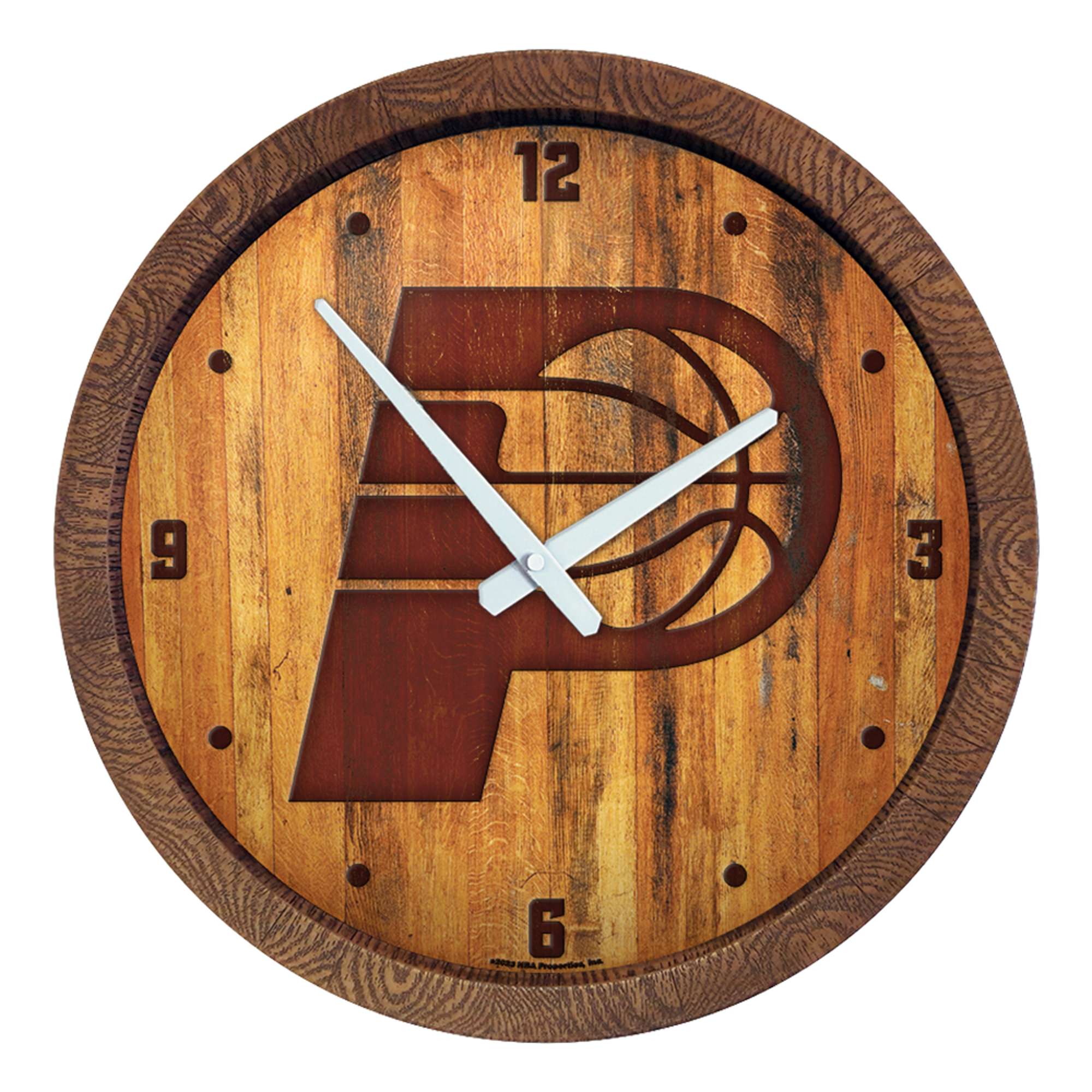 Indiana Pacers: "Faux" Barrel Top Clock    
