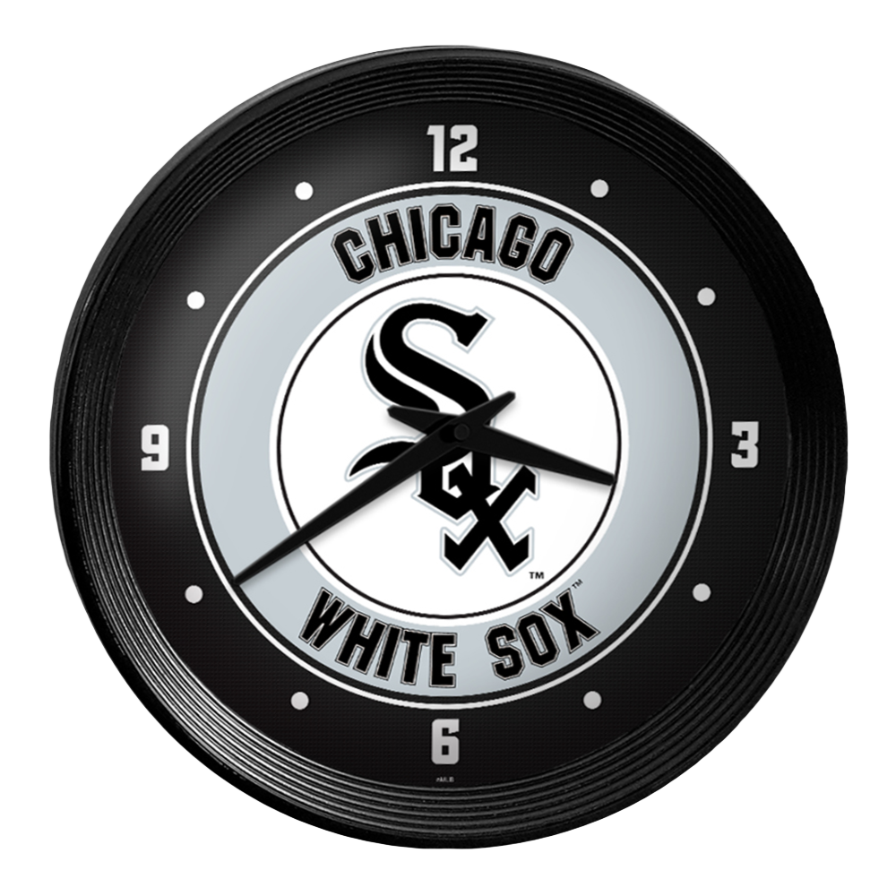 Chicago White Sox Ribbed Frame Wall Clock  