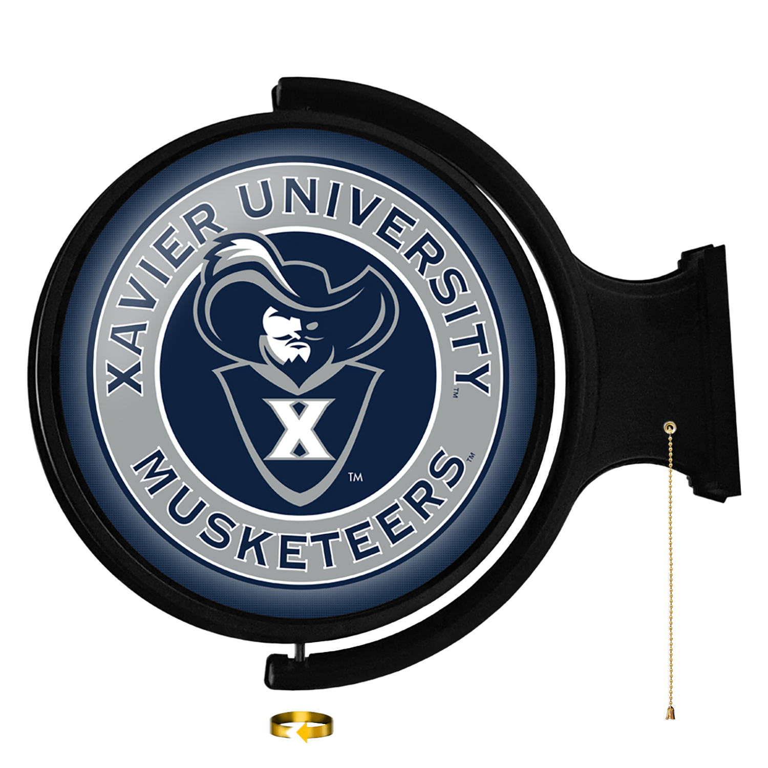 Xavier Musketeers Musketeer - Original Round Rotating Lighted Wall Sign