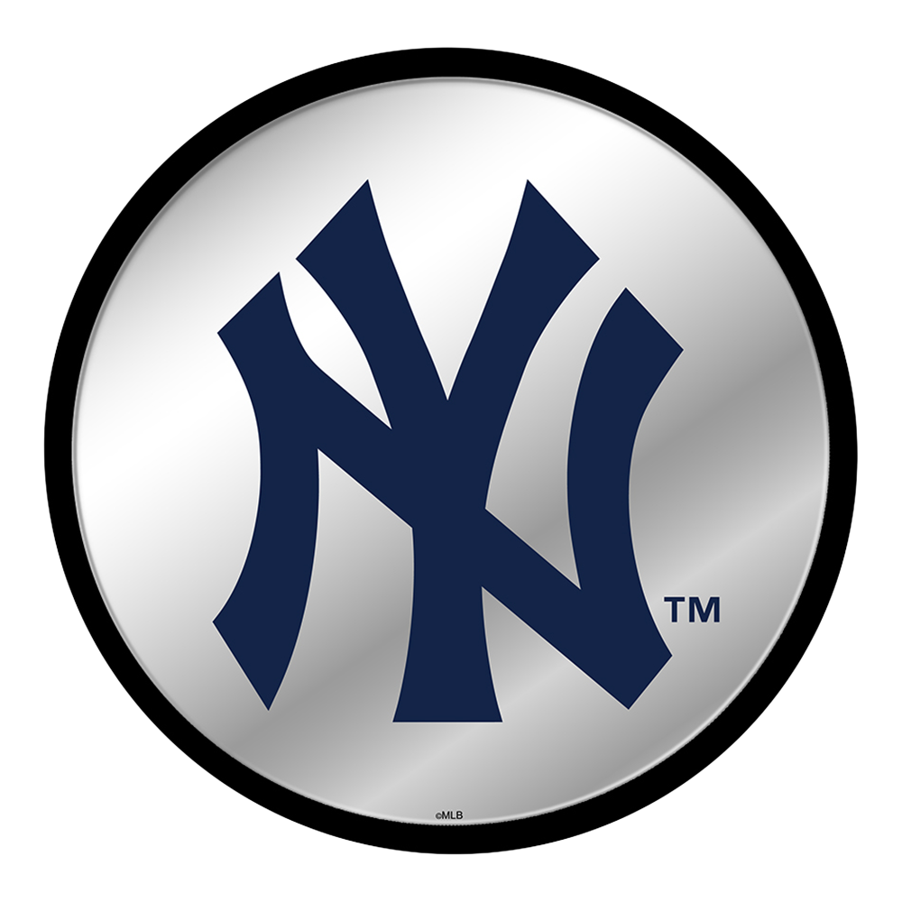 New York Yankees Logo - Modern Disc Mirrored Wall Sign  
