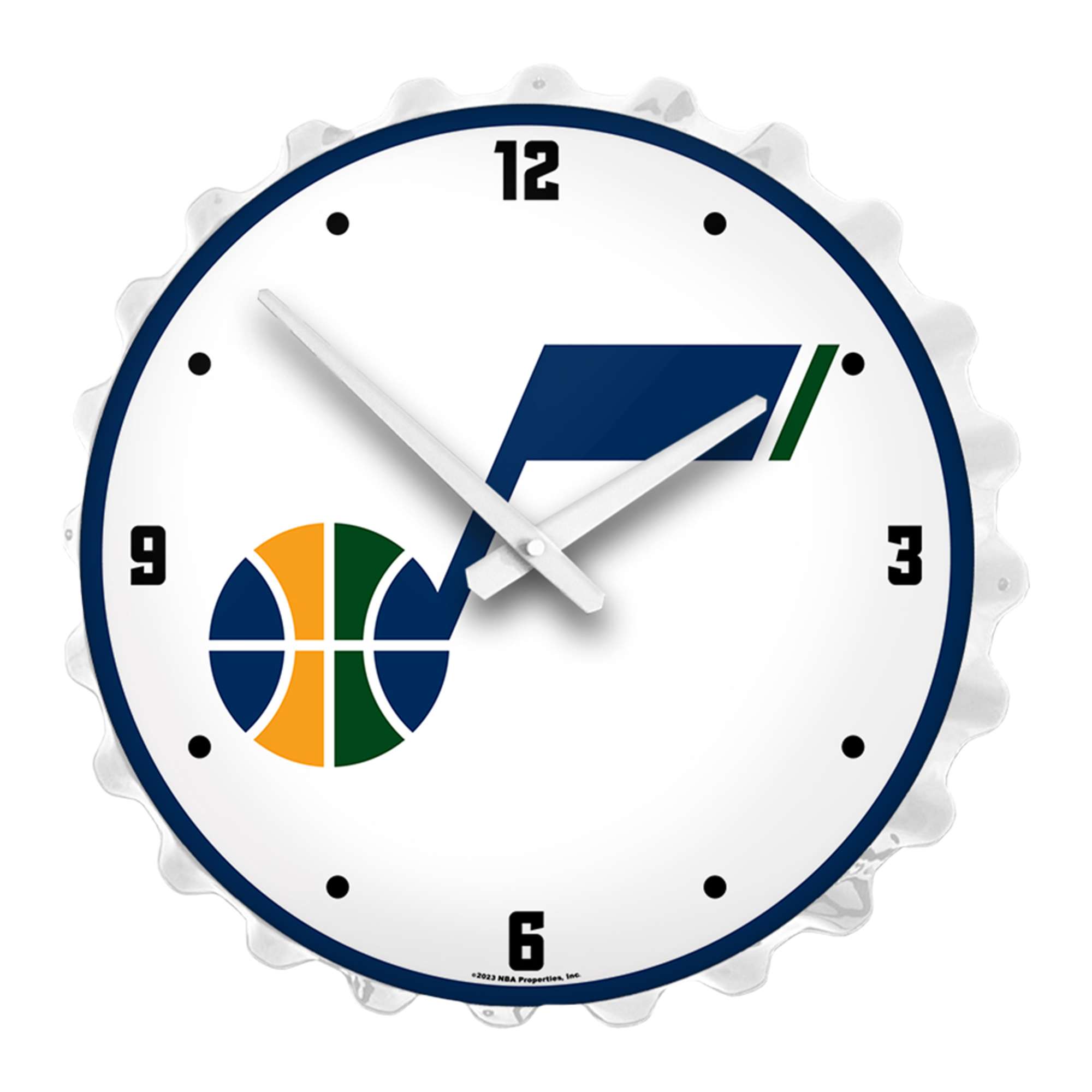 Utah Jazz: Bottle Cap Lighted Wall Clock