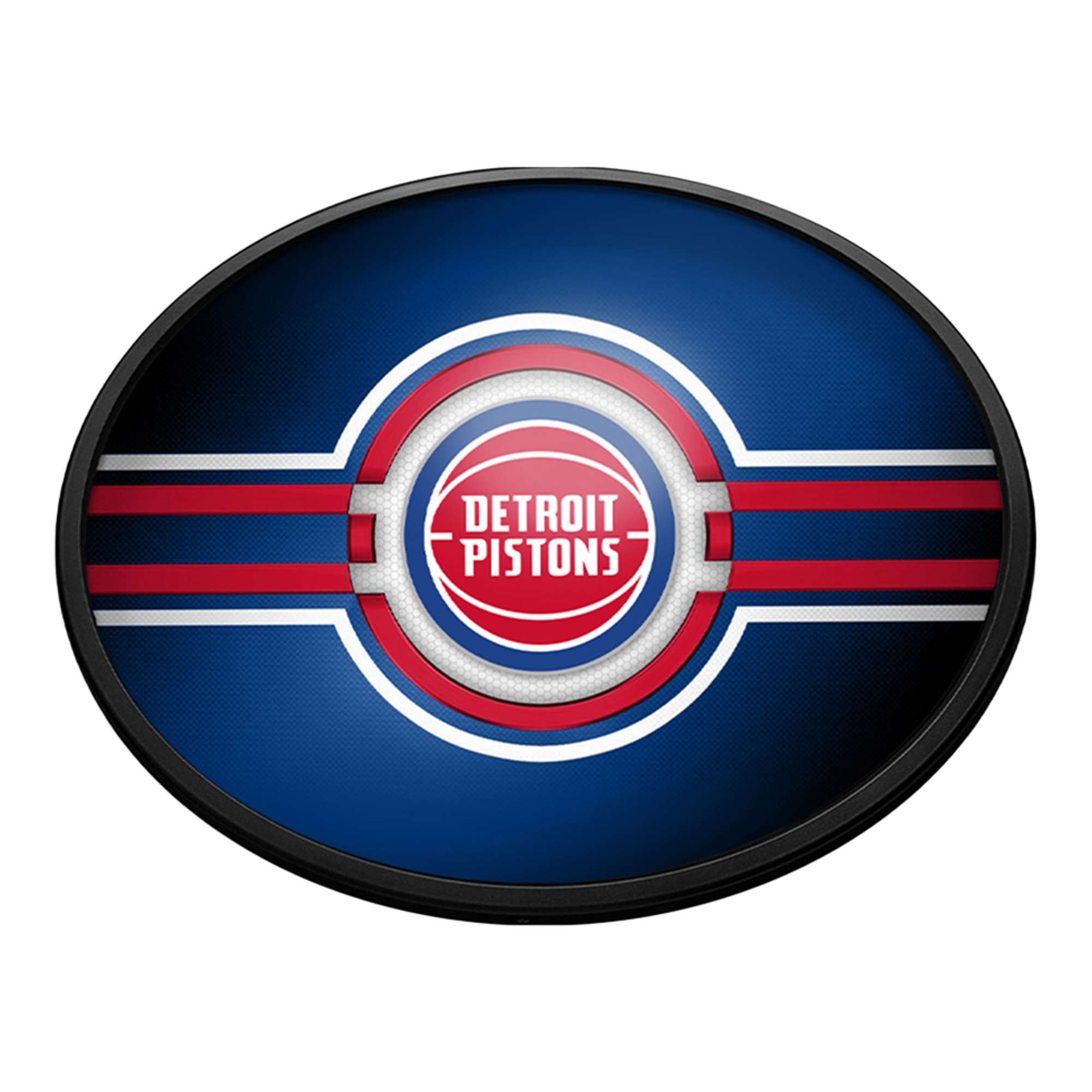 Detroit Pistons: Oval Slimline Lighted Wall Sign