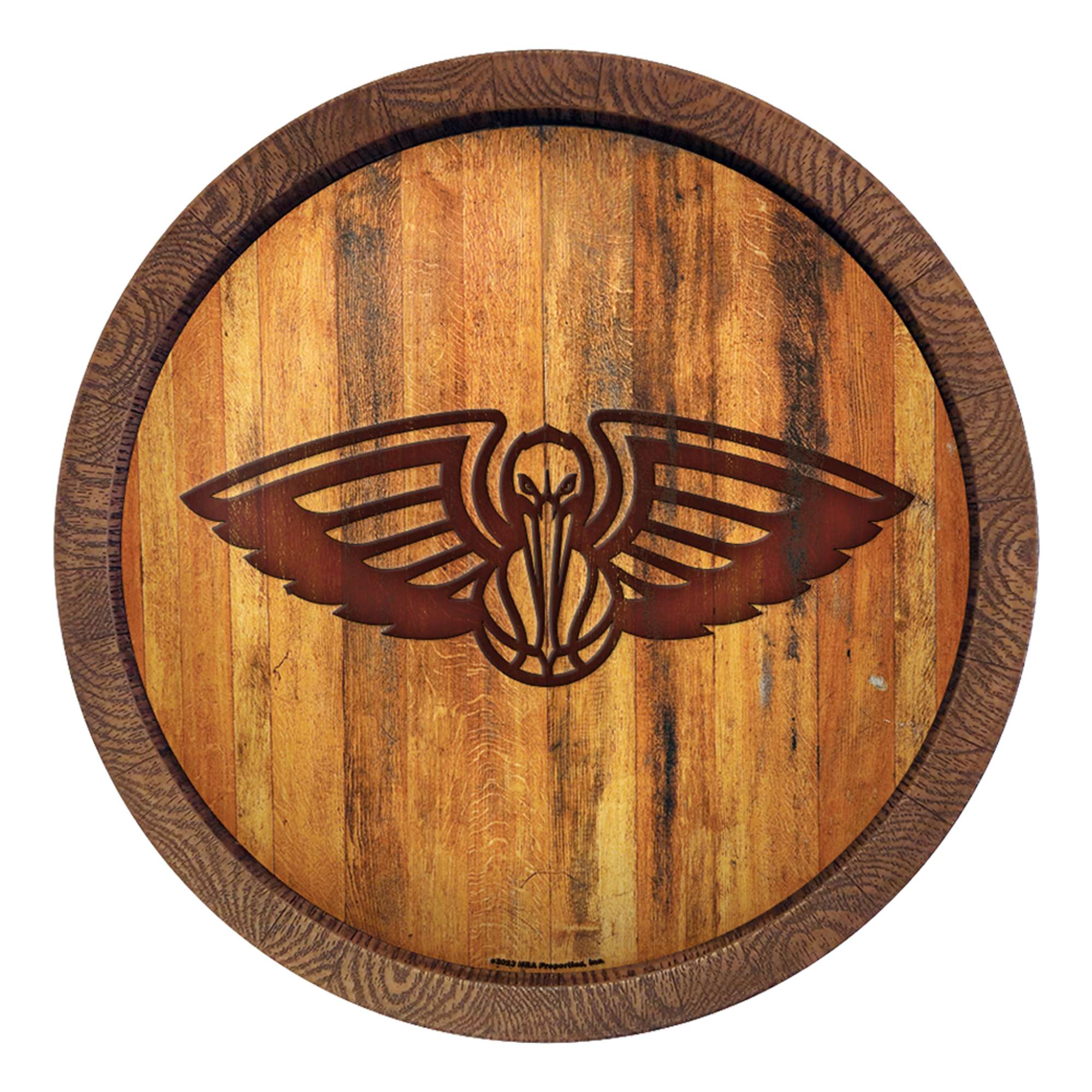 New Orleans Pelicans: "Faux" Barrel Top Sign    