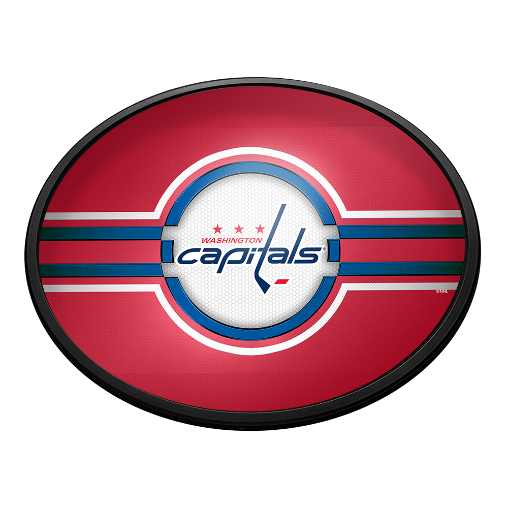 Washington Capitals Oval Slimline Lighted Wall Sign  
