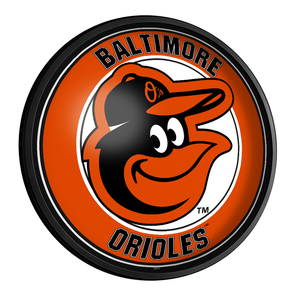 Baltimore Orioles Round Slimline Lighted Wall Sign  
