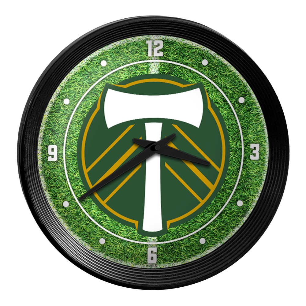 Portland Timbers: Pitch - Ribbed Frame Wall Clock  