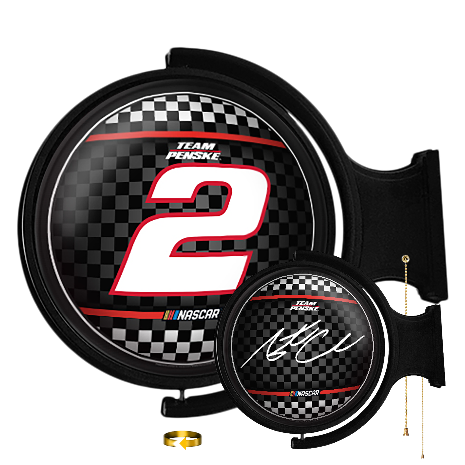 Austin Cindric: Original Round Rotating Lighted Wall Sign