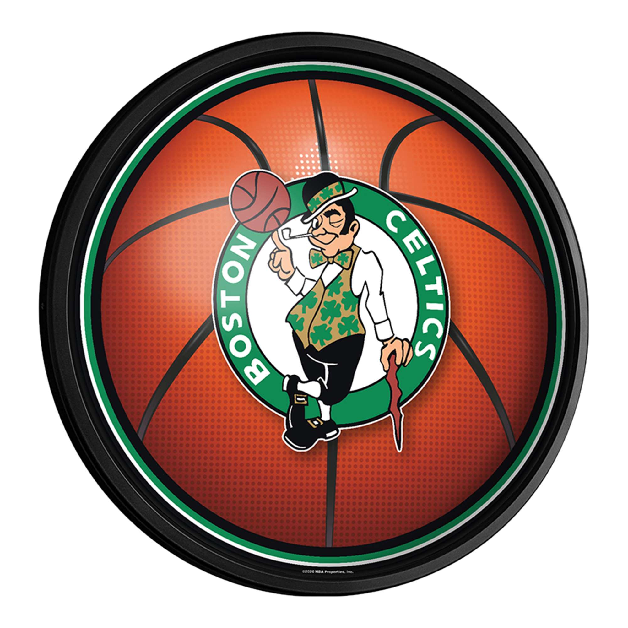 Boston Celtics: Basketball - Round Slimline Lighted Wall Sign