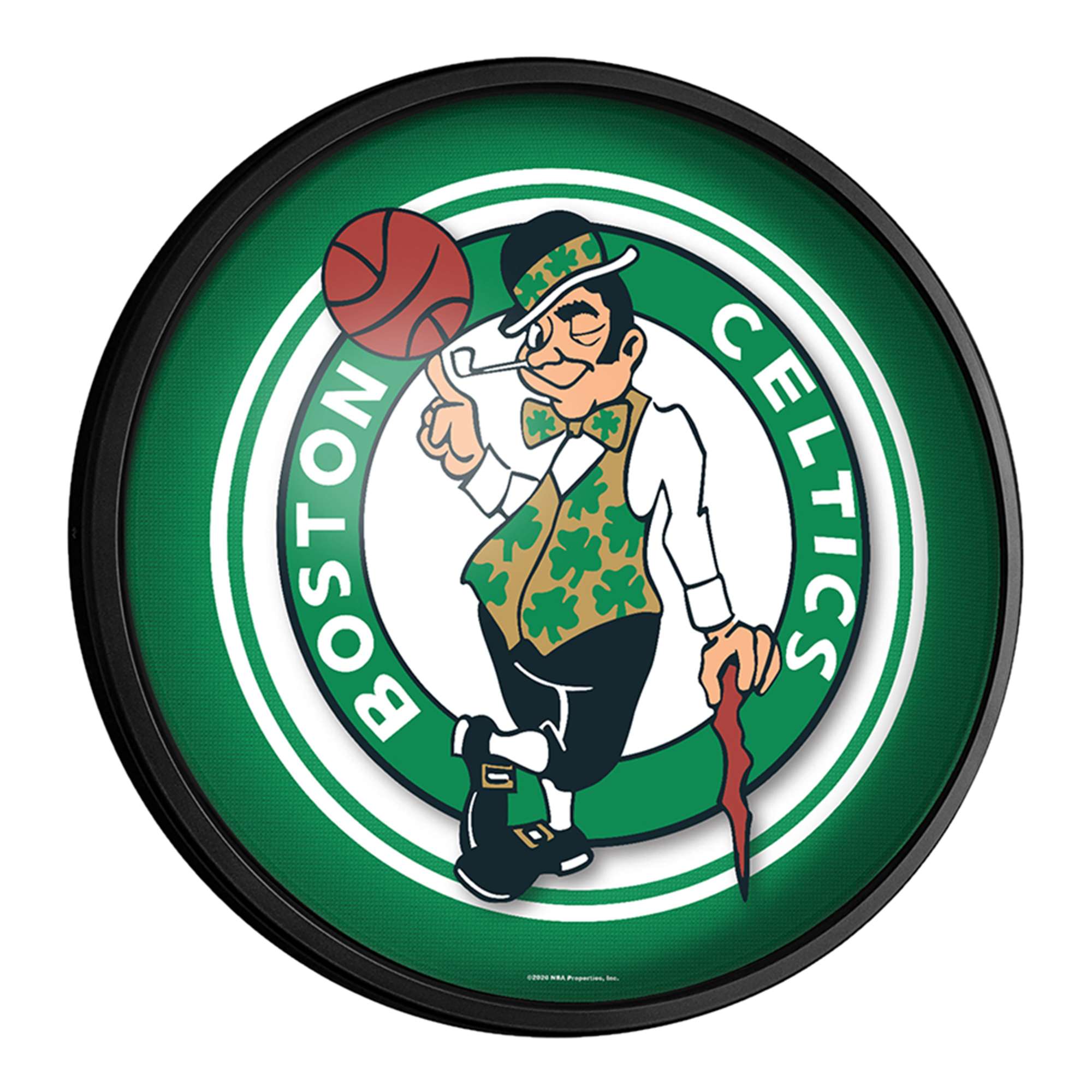 Boston Celtics: Round Slimline Lighted Wall Sign