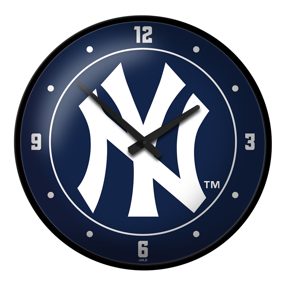 New York Yankees Logo - Modern Disc Wall Clock  