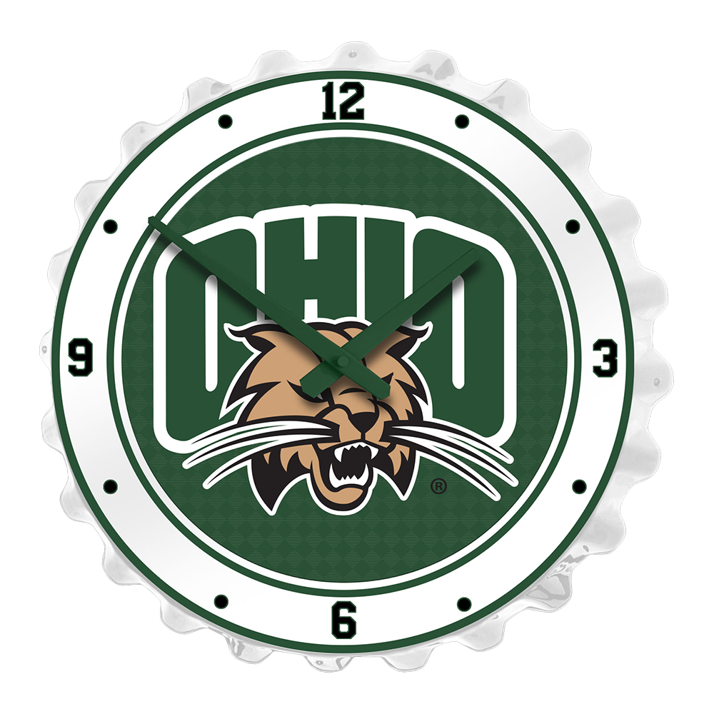 Ohio Bobcats Bottle Cap Wall Clock