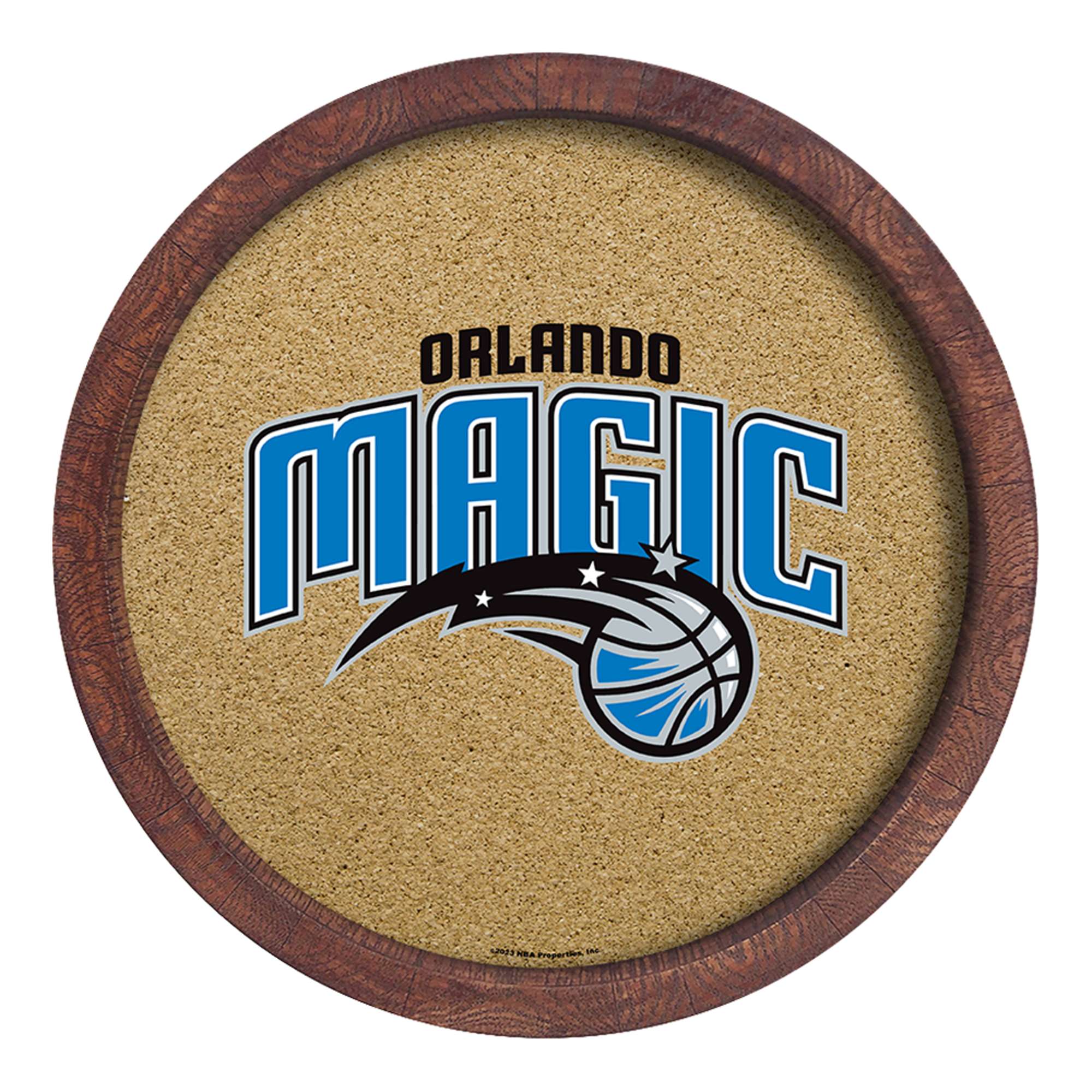 Orlando Magic: "Faux" Barrel Framed Cork Board    