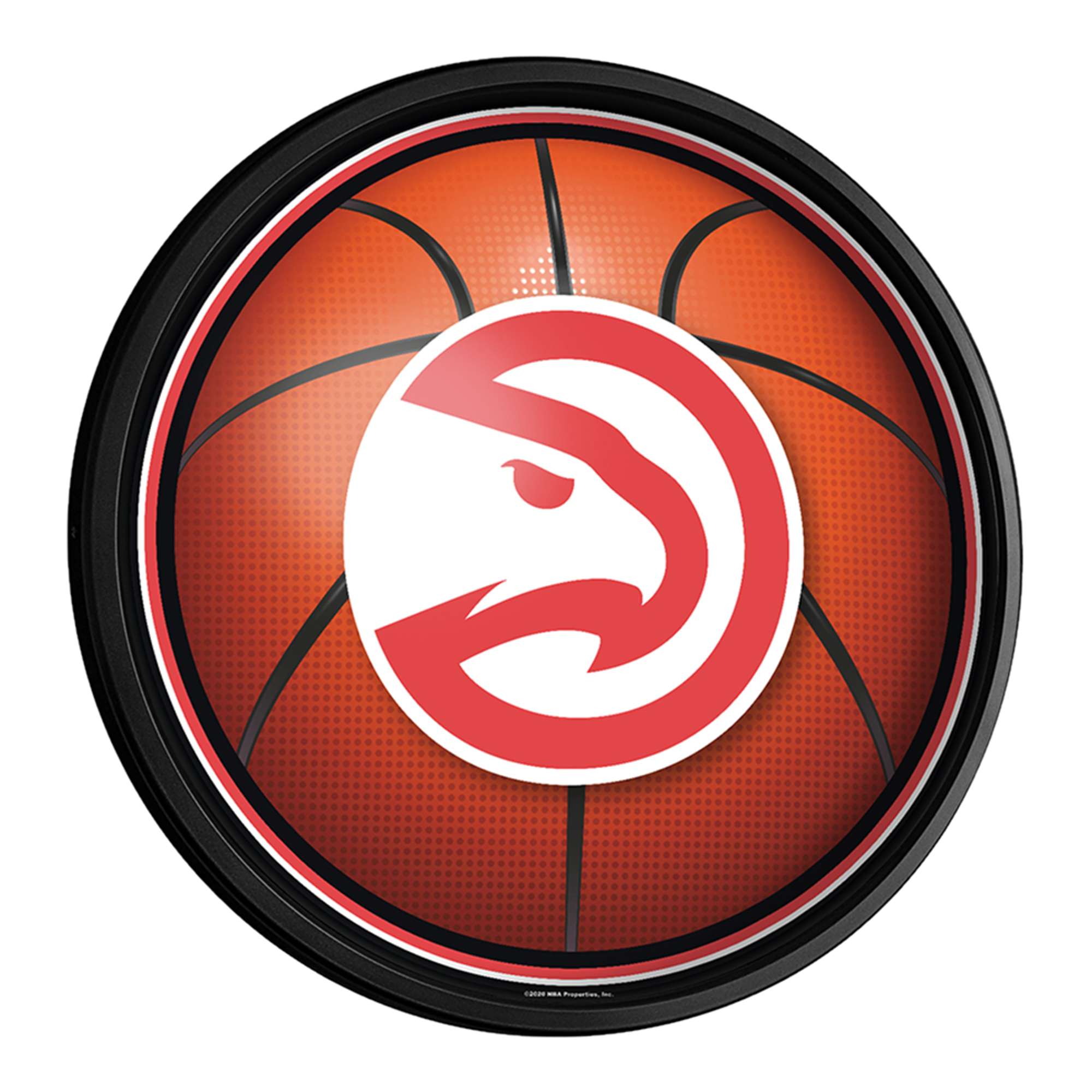 Atlanta Hawks: Basketball - Round Slimline Lighted Wall Sign