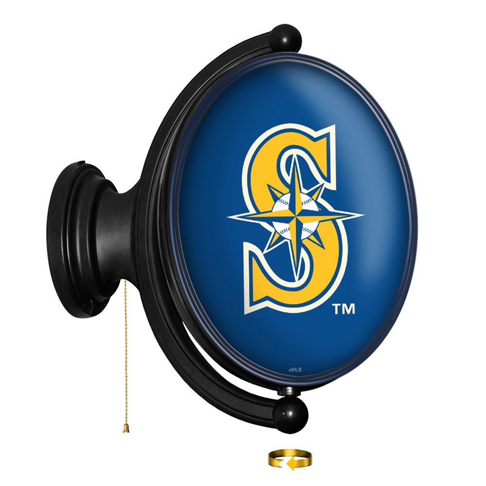 Seattle Mariners: Original Oval Rotating Lighted Wall Sign