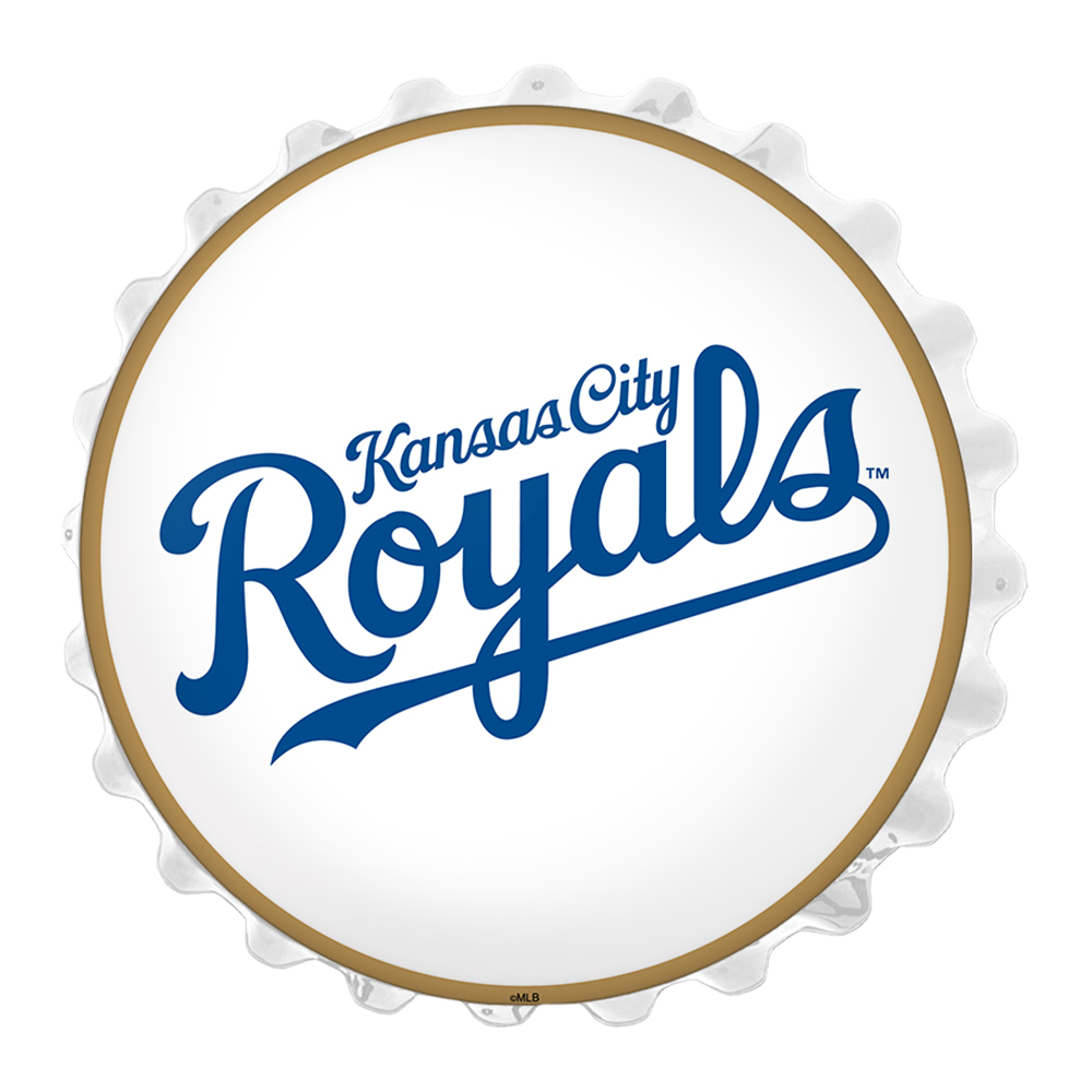 Kansas City Royals: Wordmark - Bottle Cap Wall Light