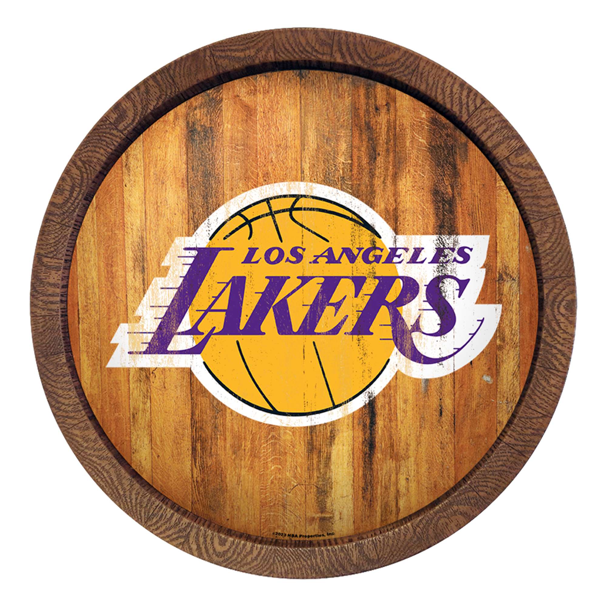 Los Angeles Lakers: "Faux" Barrel Top Sign    