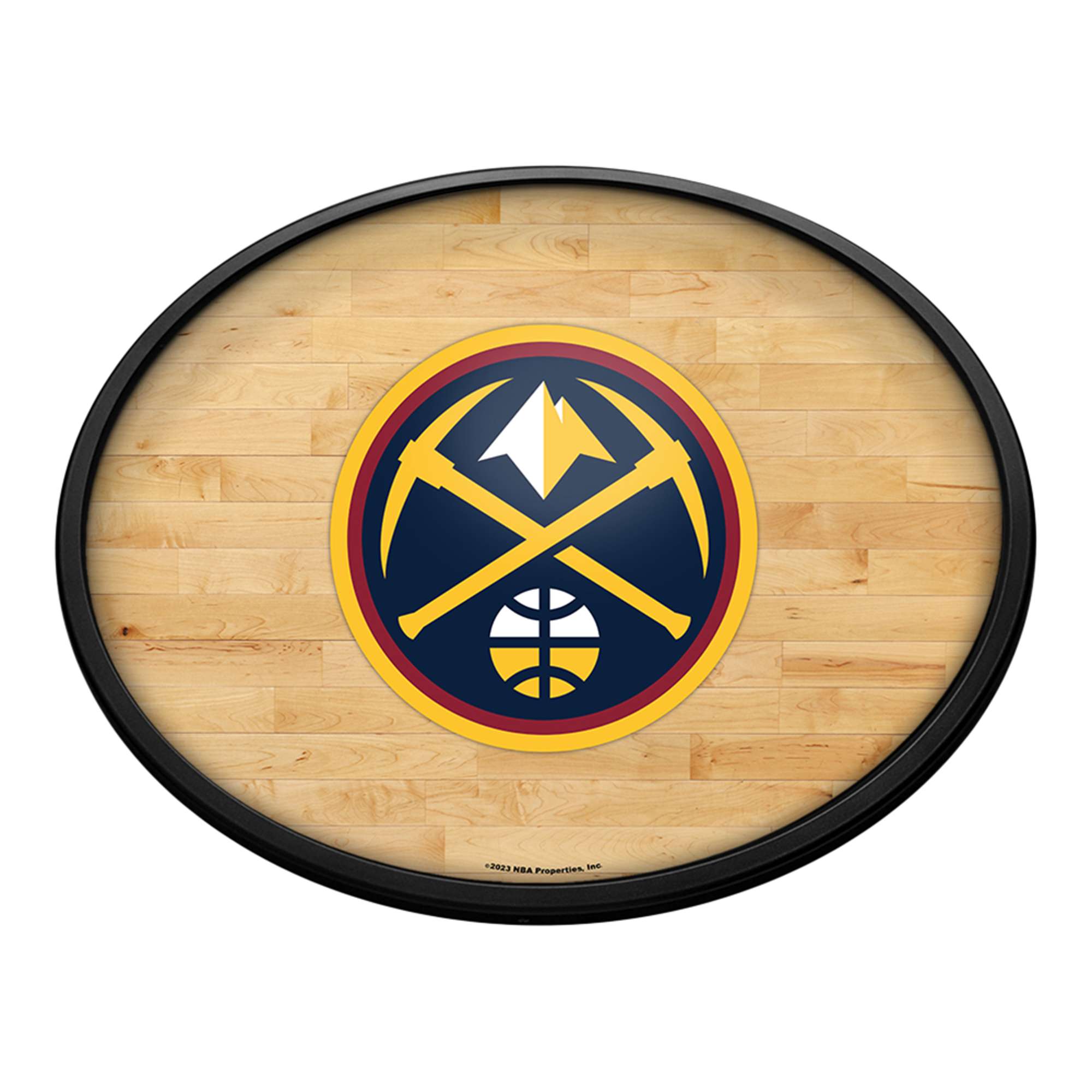 Denver Nuggets: Oval Slimline Lighted Wall Sign
