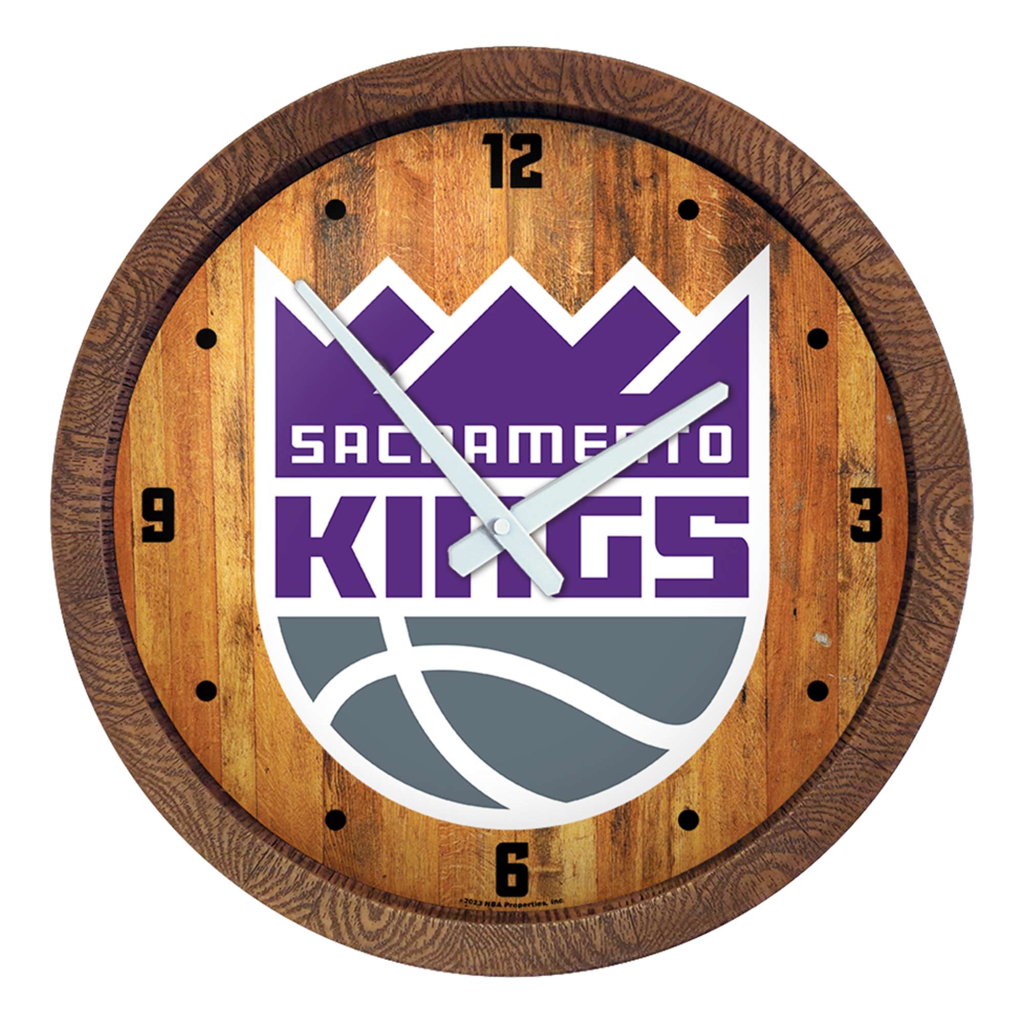 Sacramento Kings: "Faux" Barrel Top Clock    