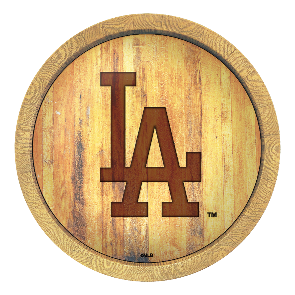 Los Angeles Dodgers Logo - Branded "Faux" Barrel Top Sign  