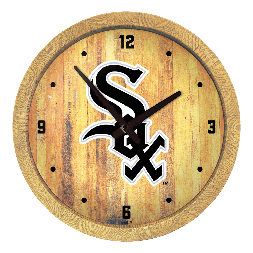 Chicago White Sox "Faux" Barrel Top Clock  