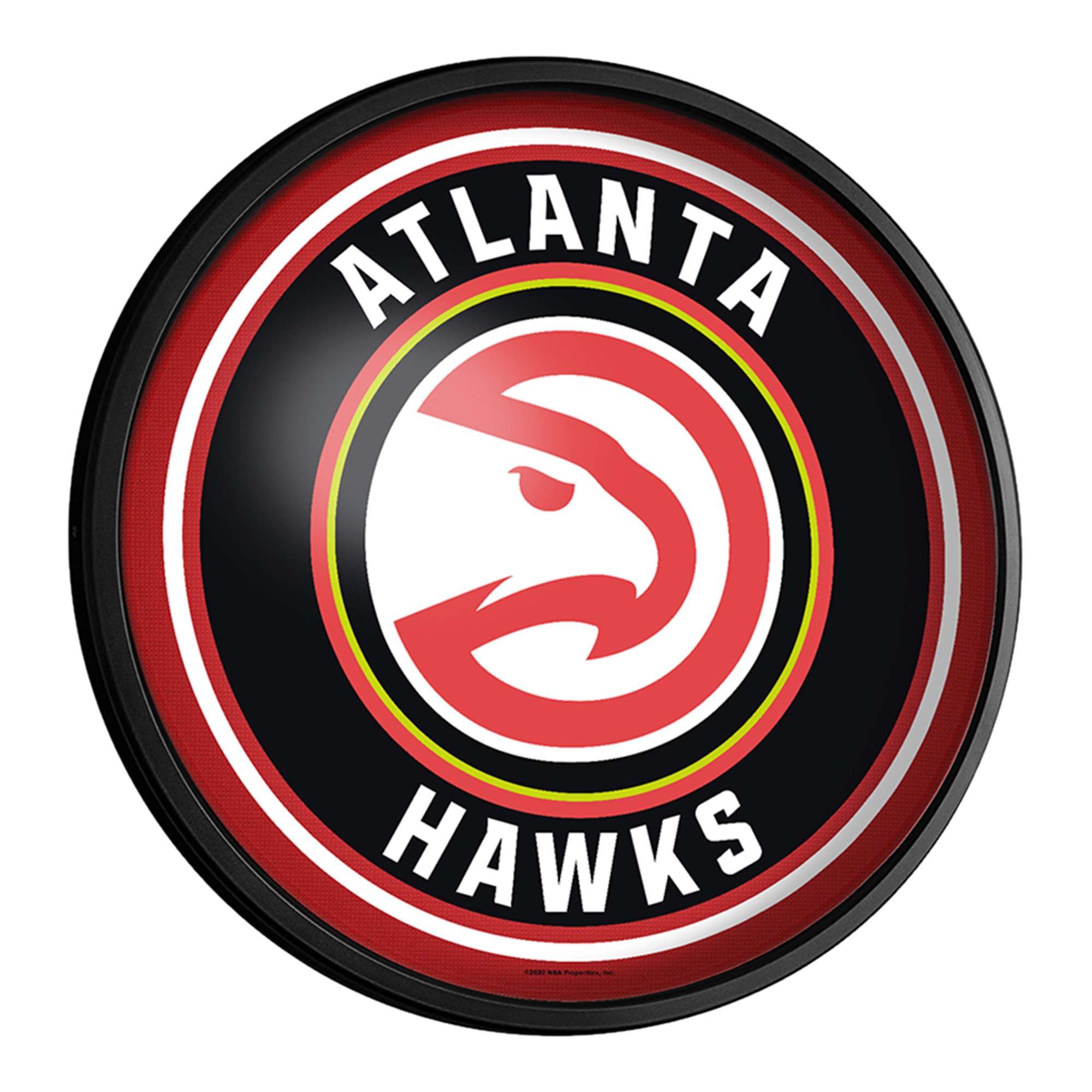 Atlanta Hawks: Round Slimline Lighted Wall Sign