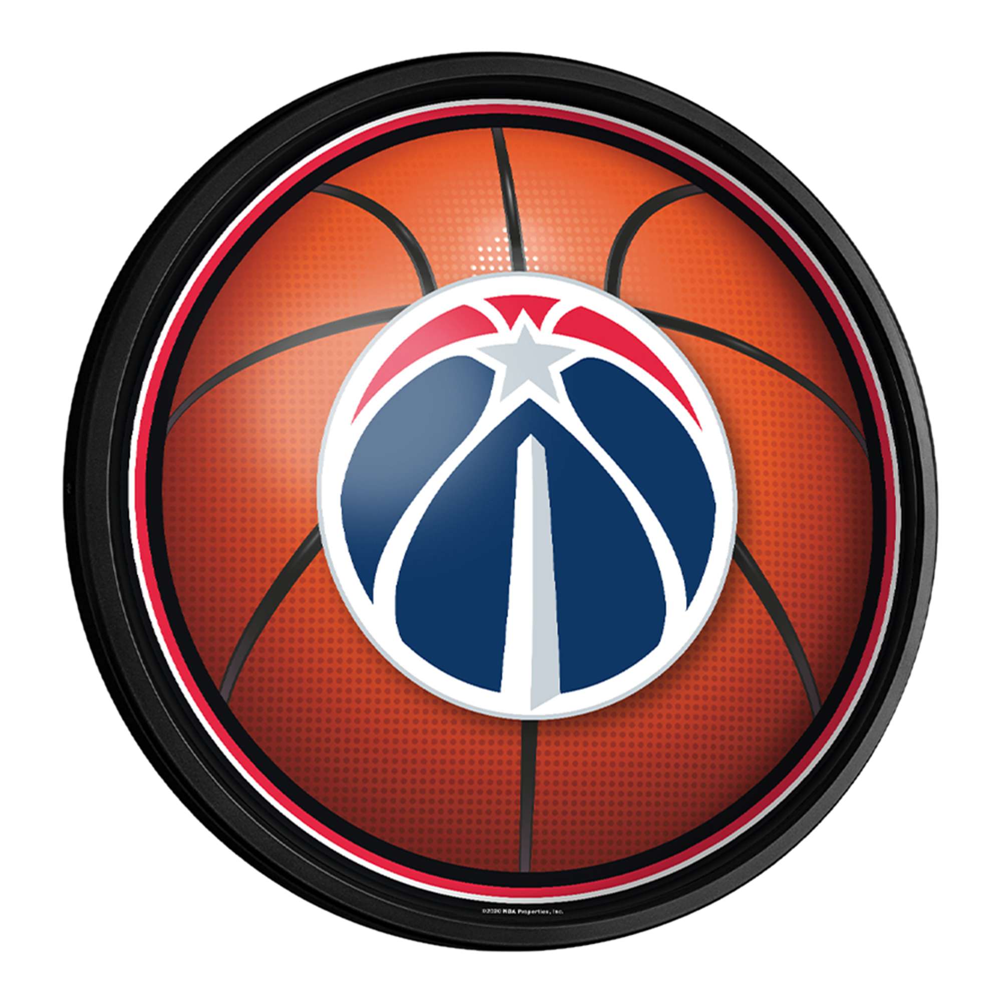 Washington Wizards: Basketball - Round Slimline Lighted Wall Sign