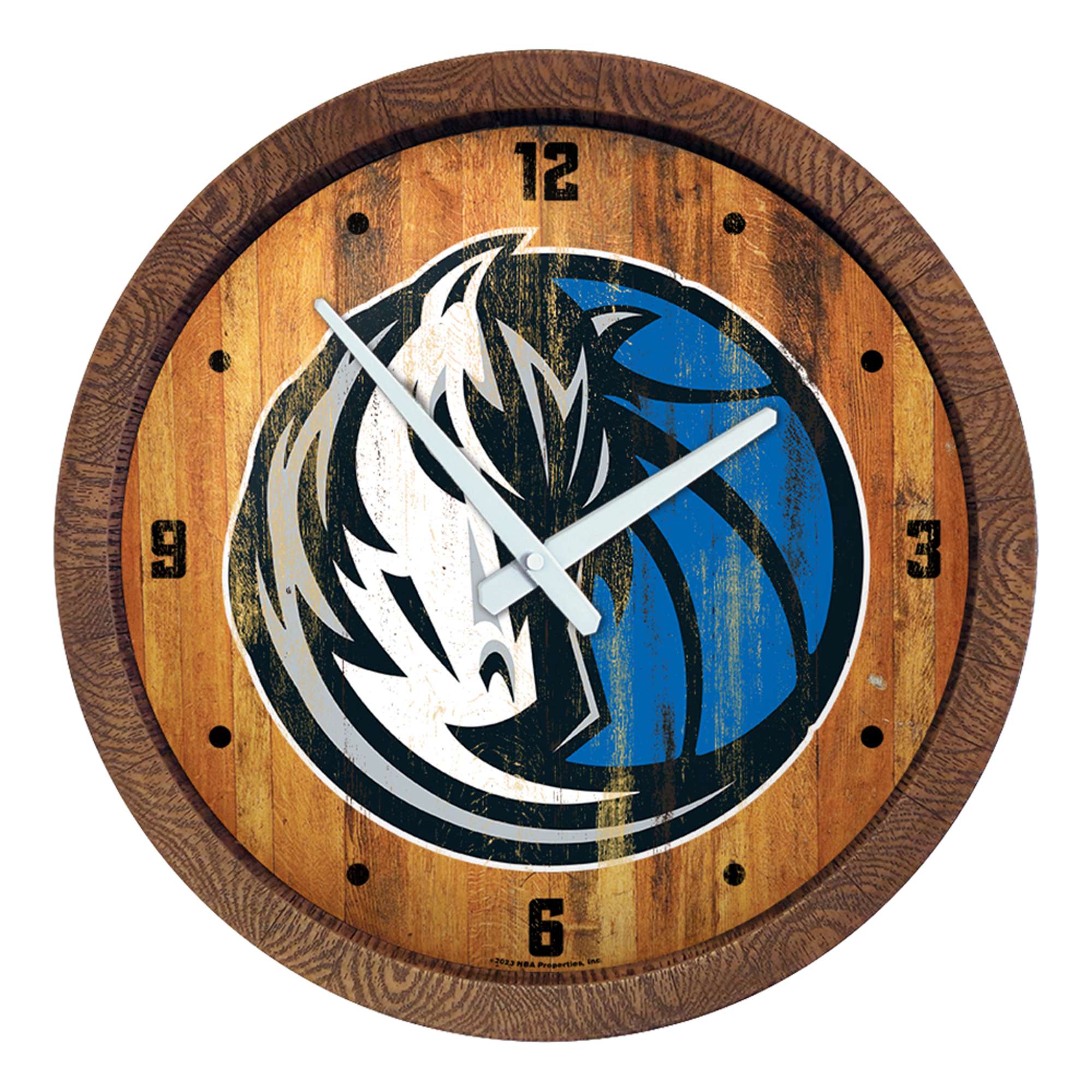 Dallas Mavericks: "Faux" Barrel Top Clock    