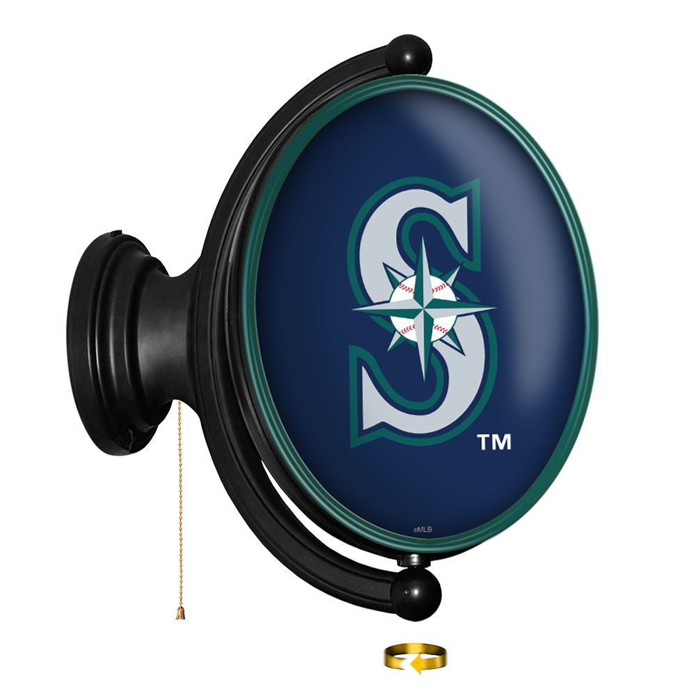 Seattle Mariners: Original Oval Rotating Lighted Wall Sign