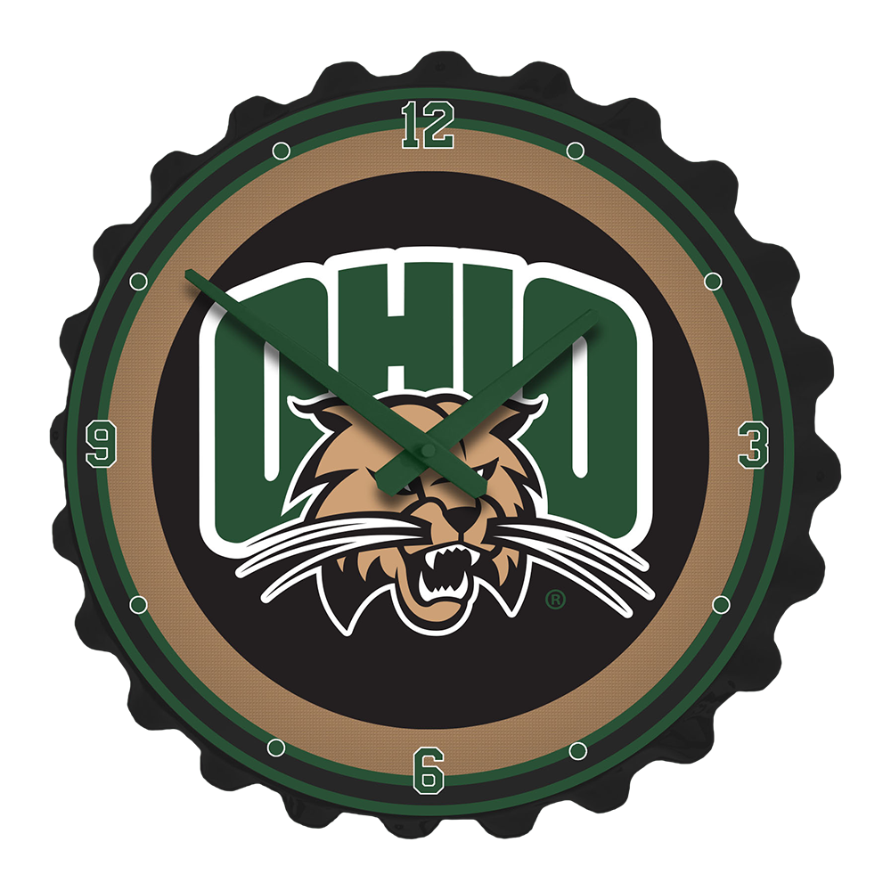 Ohio Bobcats Bottle Cap Wall Clock