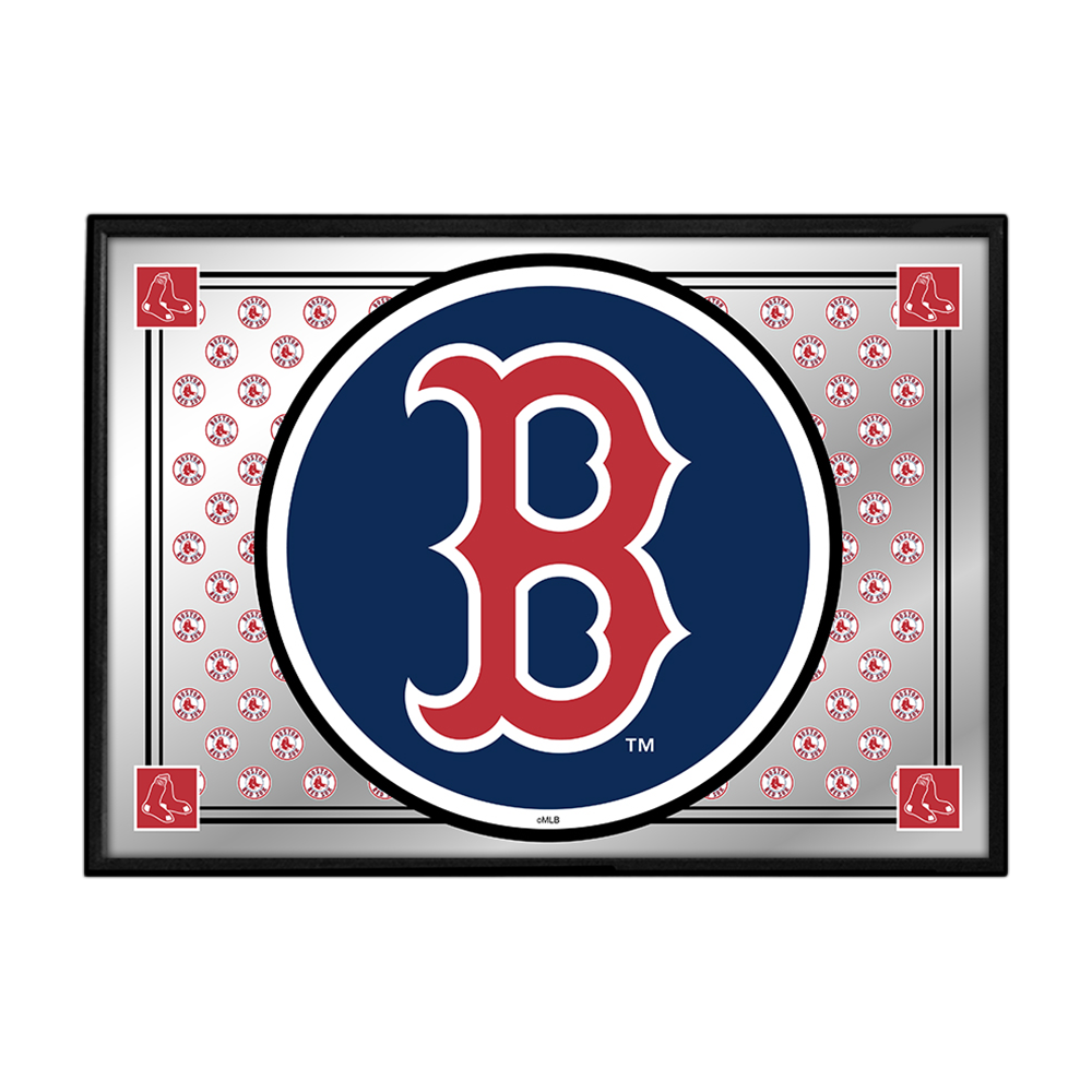 Boston Red Sox Team Spirit - Framed Mirrored Wall Sign  