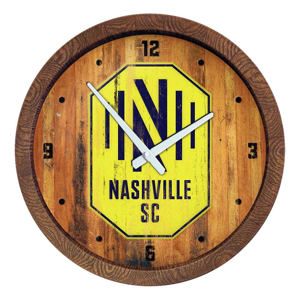 Nashville SC: Weathered "Faux" Barrel Top Clock  