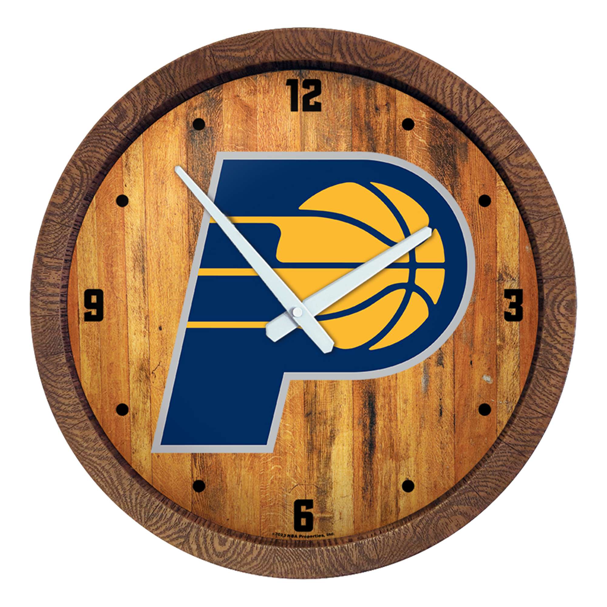 Indiana Pacers: "Faux" Barrel Top Clock    