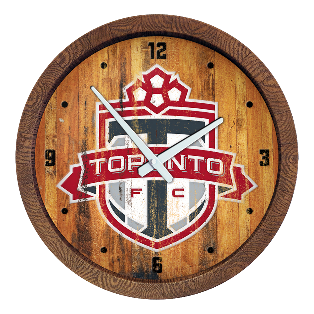Toronto FC: Weathered "Faux" Barrel Top Clock  