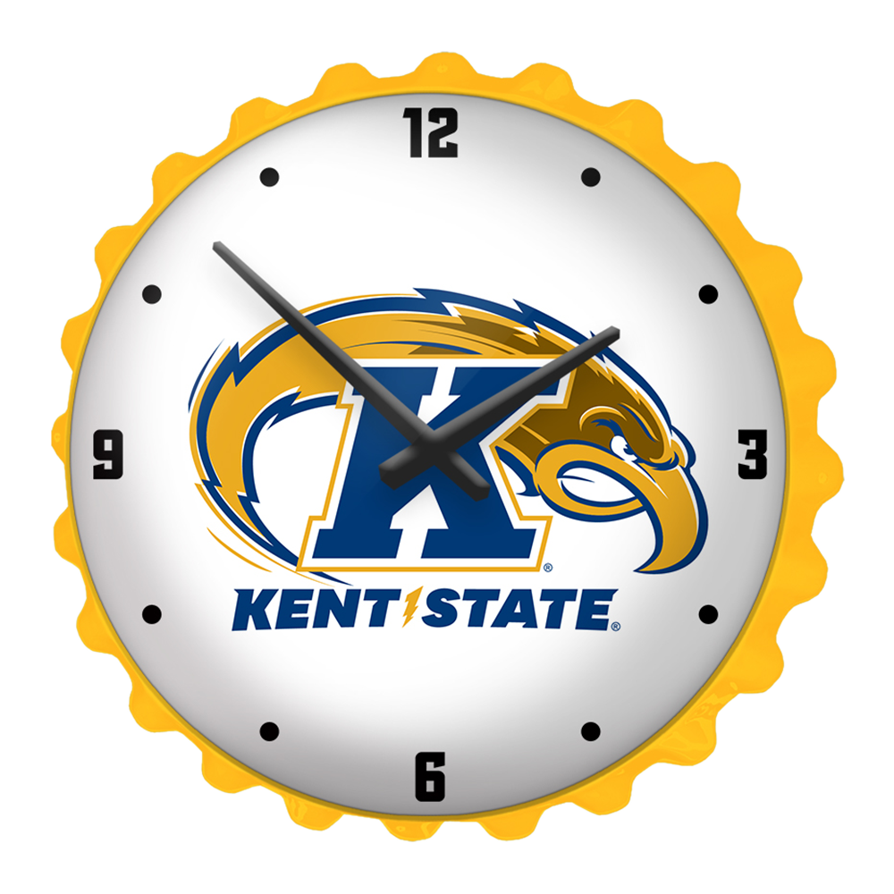 Kent State Golden Flashes Bottle Cap Wall Clock