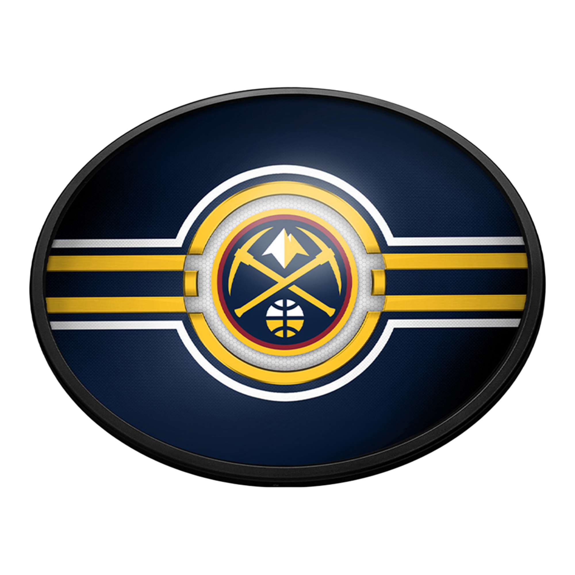 Denver Nuggets: Oval Slimline Lighted Wall Sign