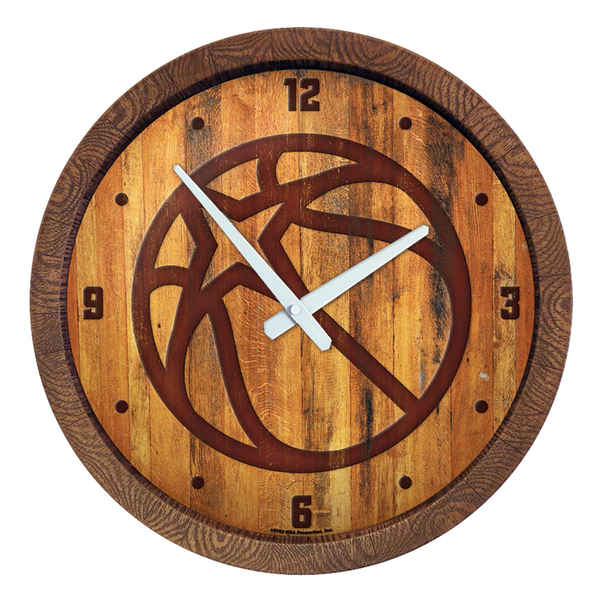 Minnesota Timberwolves: Logo - "Faux" Barrel Top Clock    