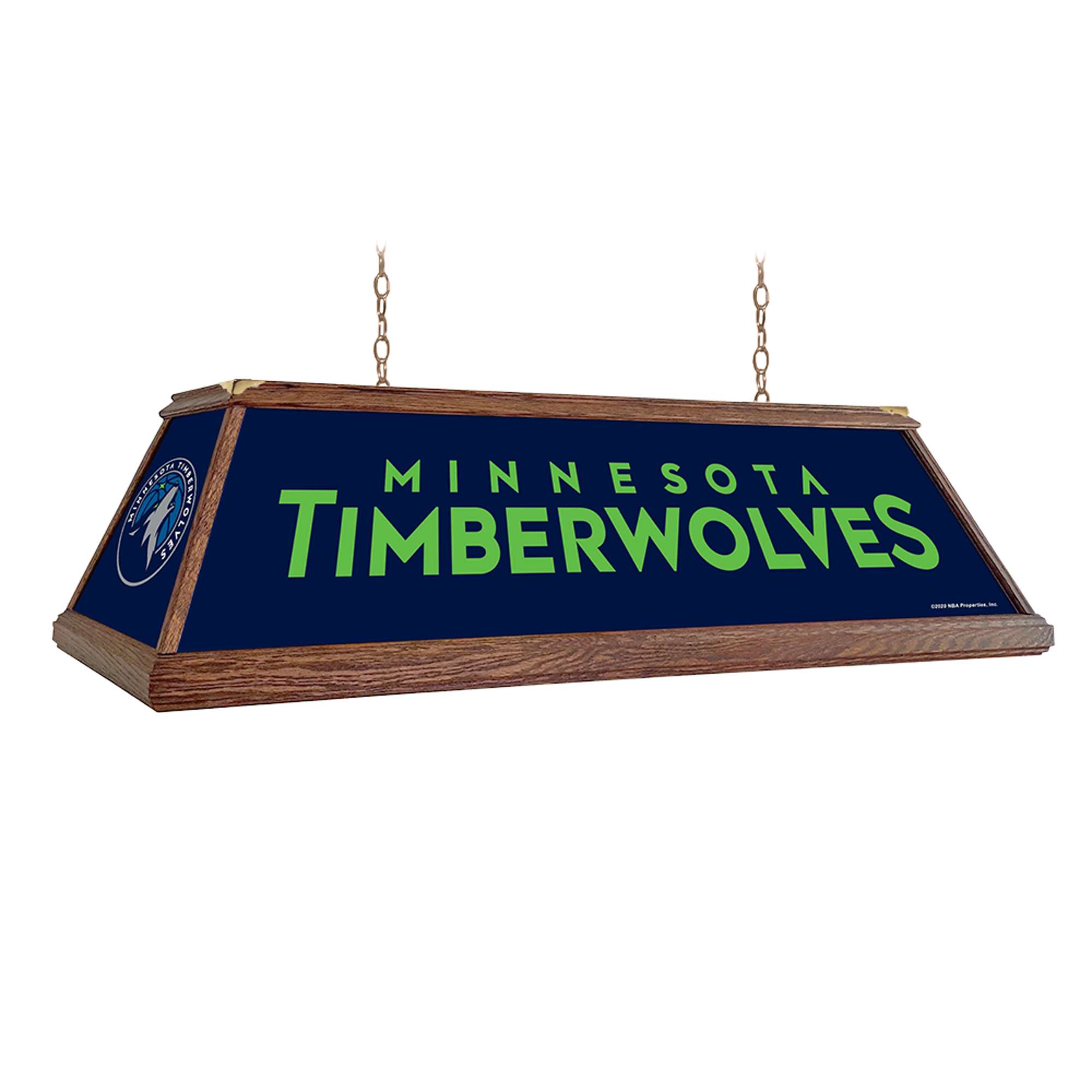 Minnesota Timberwolves: Premium Wood Pool Table Light