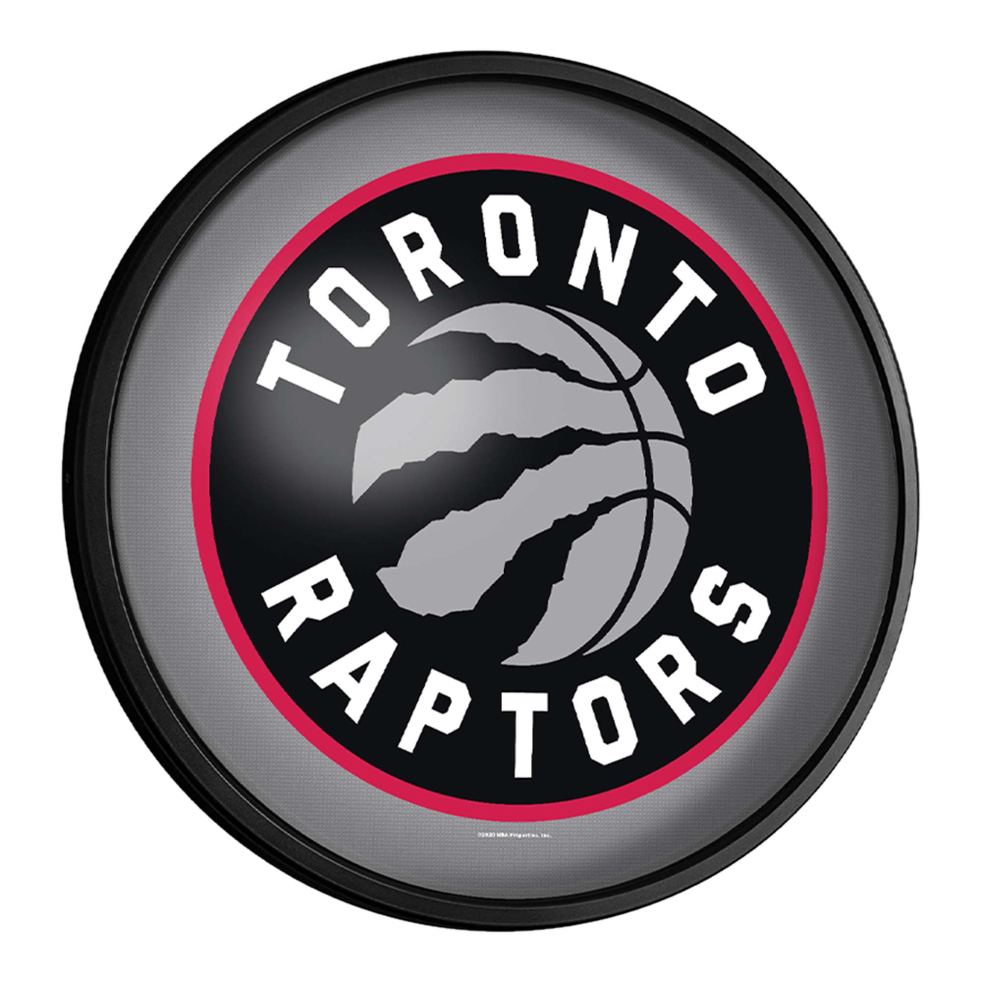 Toronto Raptors: Round Slimline Lighted Wall Sign