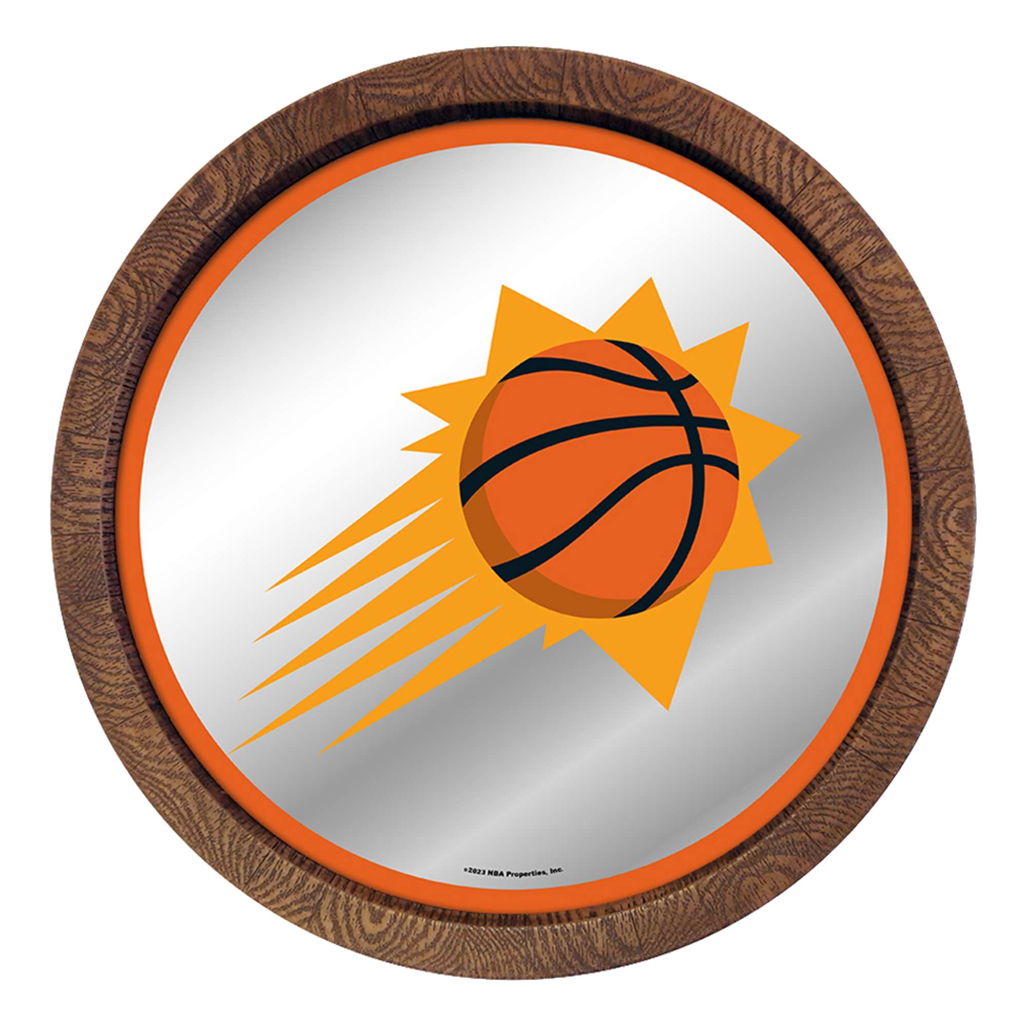 Phoenix Suns: "Faux" Barrel Top Mirrored Wall Sign    