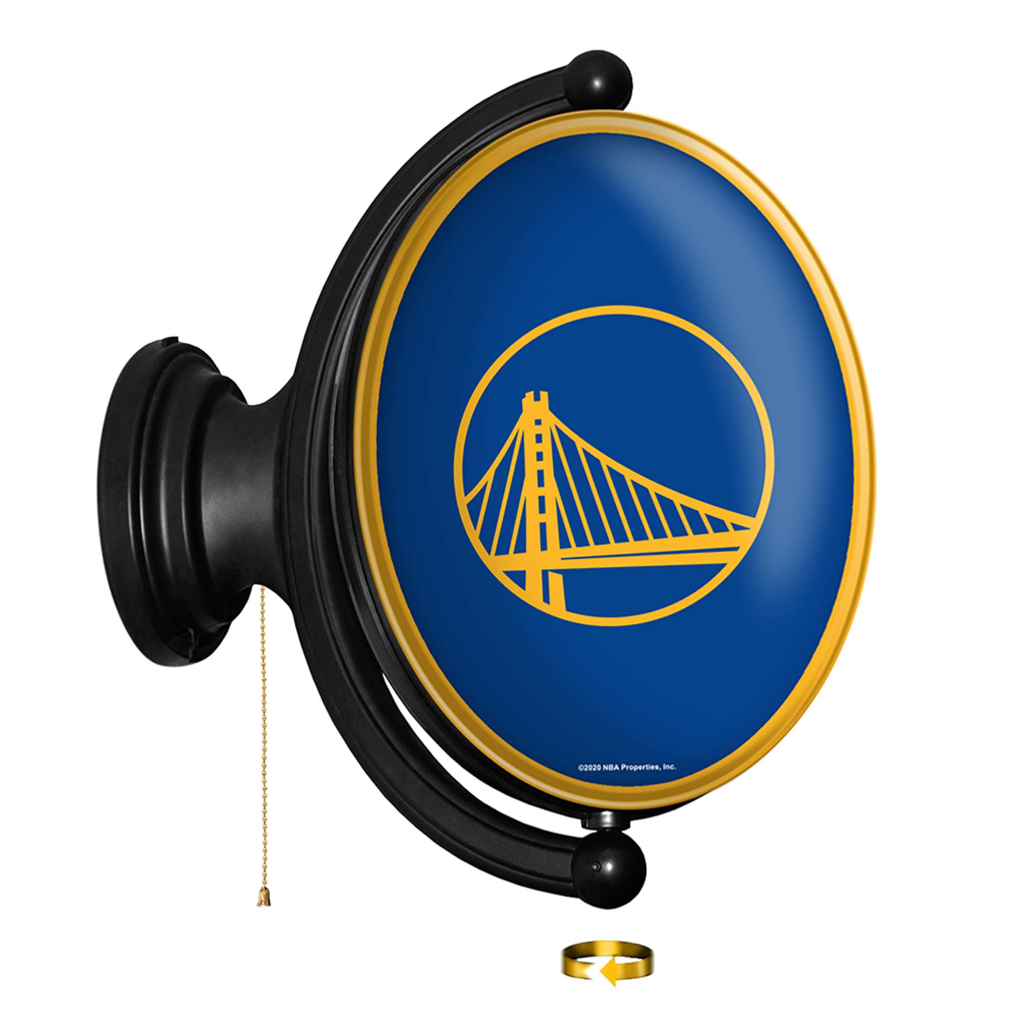 Golden State Warriors: Original Oval Rotating Lighted Wall Sign    