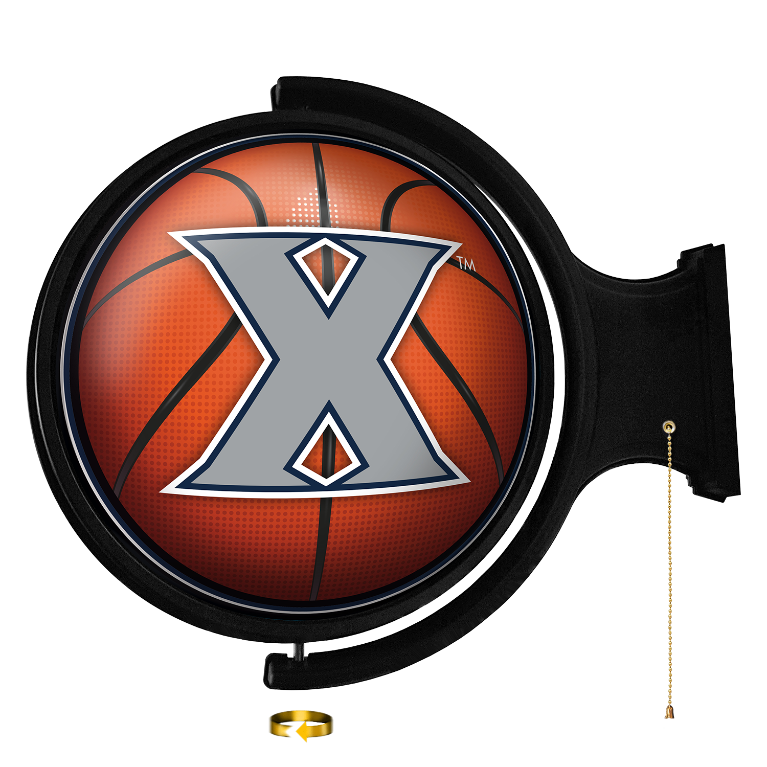 Xavier Musketeers Basketball - Original Round Rotating Lighted Wall Sign