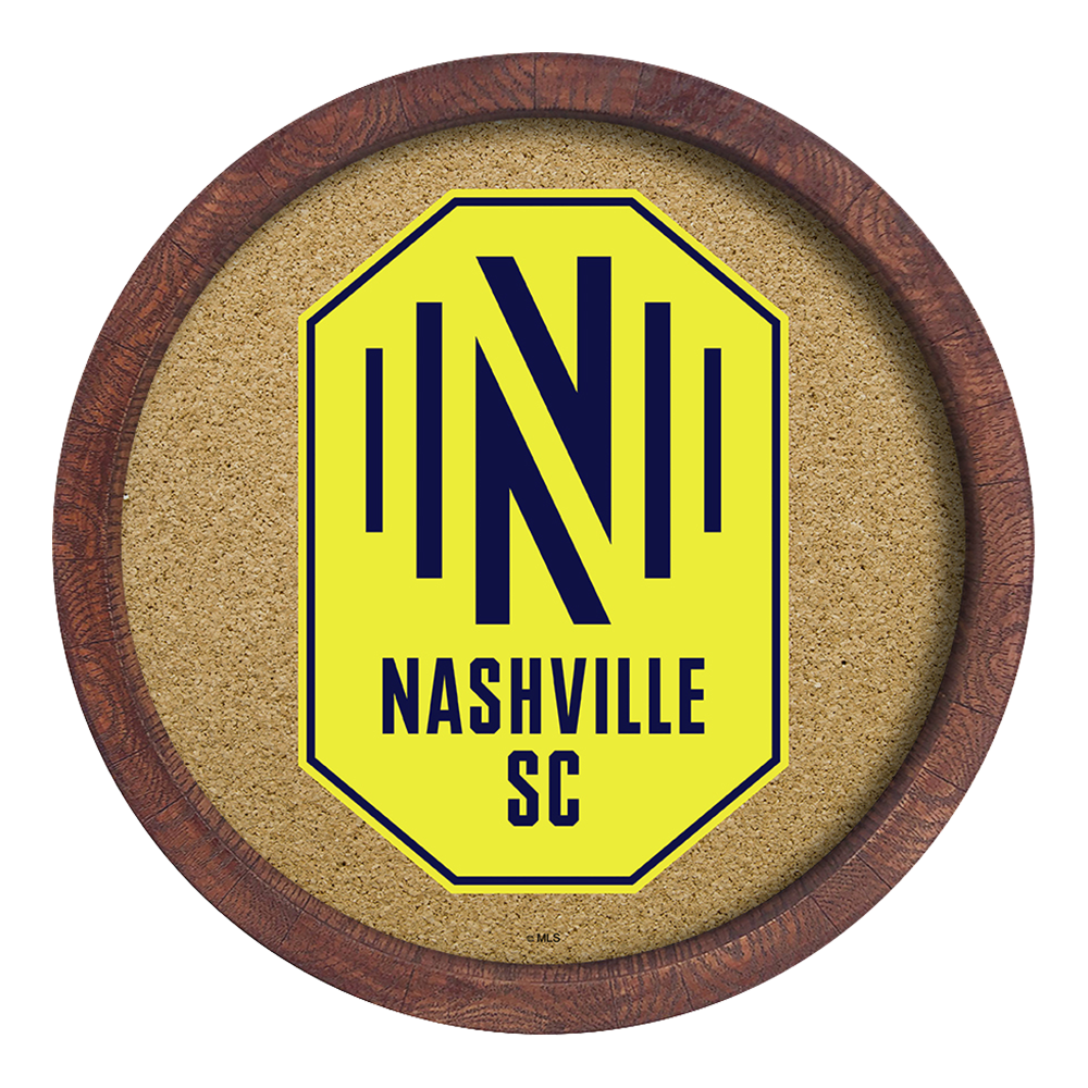 Nashville SC: "Faux" Barrel Framed Cork Board  