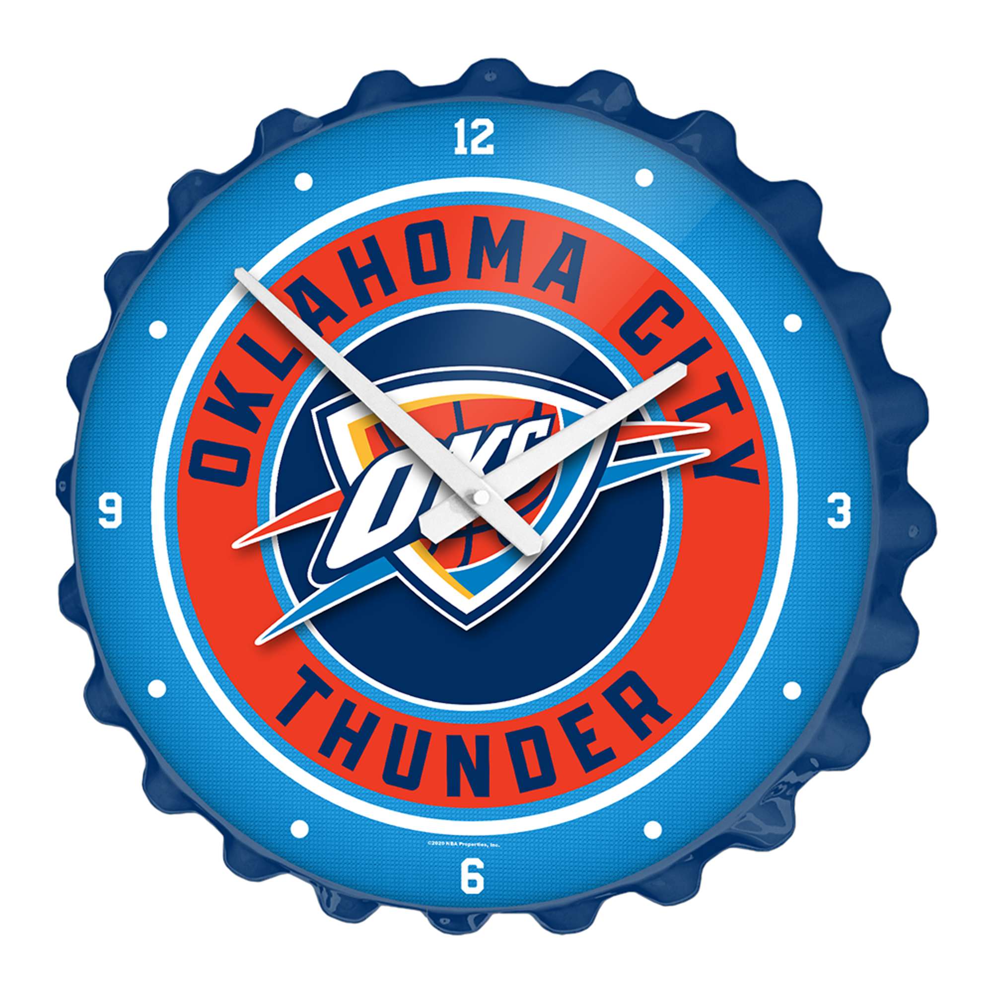 Oklahoma City Thunder: Bottle Cap Wall Clock
