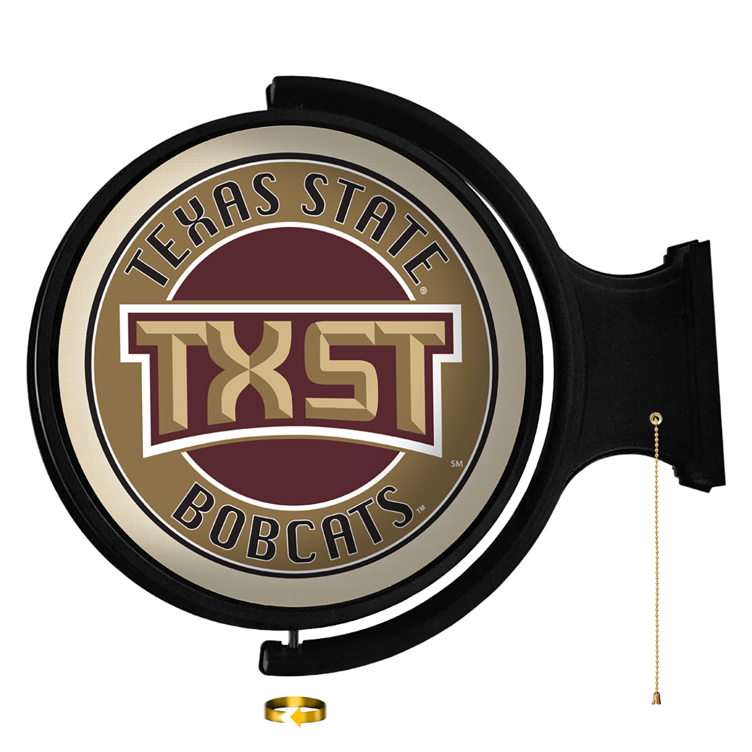 Texas State Bobcats TXST - Original Round Rotating Lighted Wall Sign