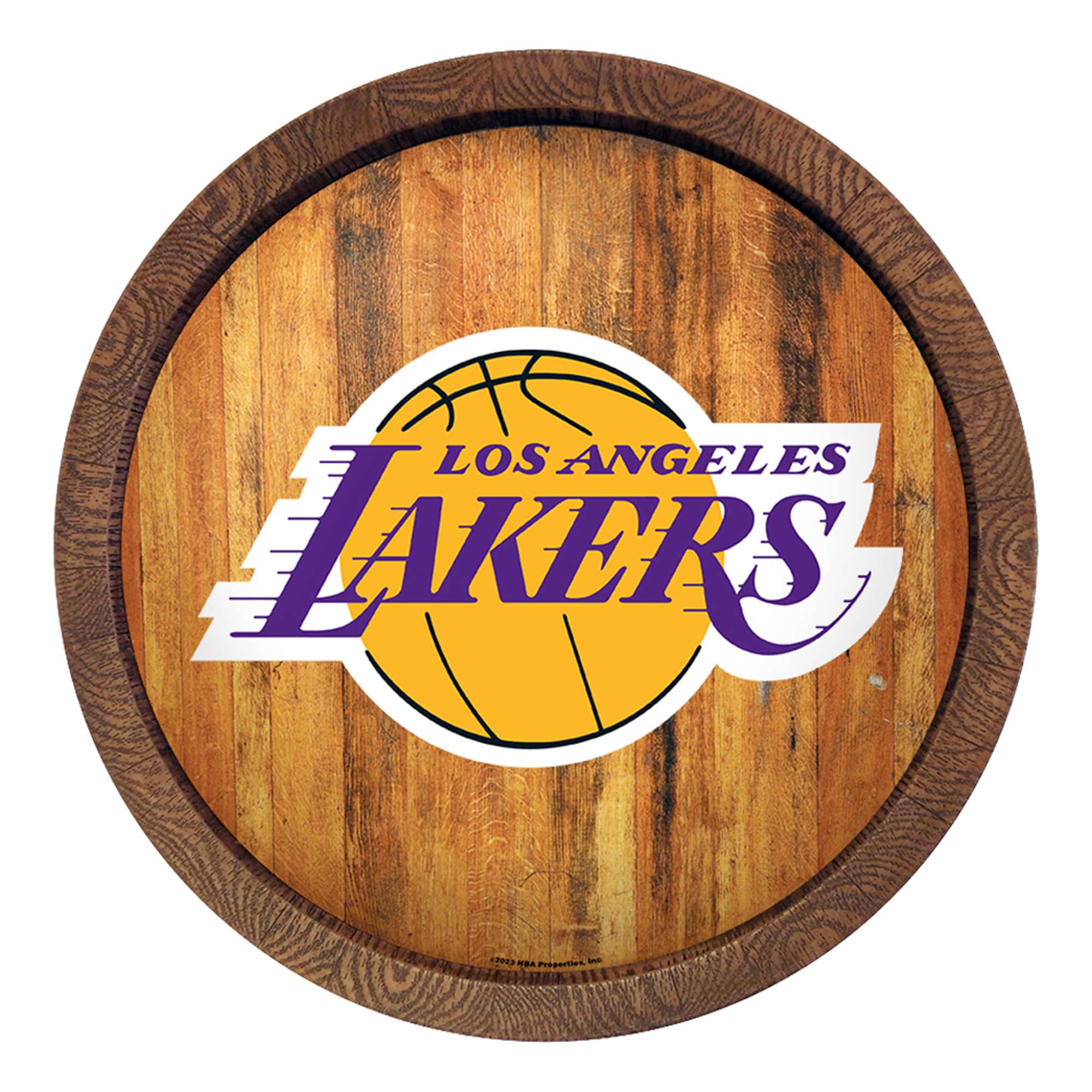 Los Angeles Lakers: "Faux" Barrel Top Sign    
