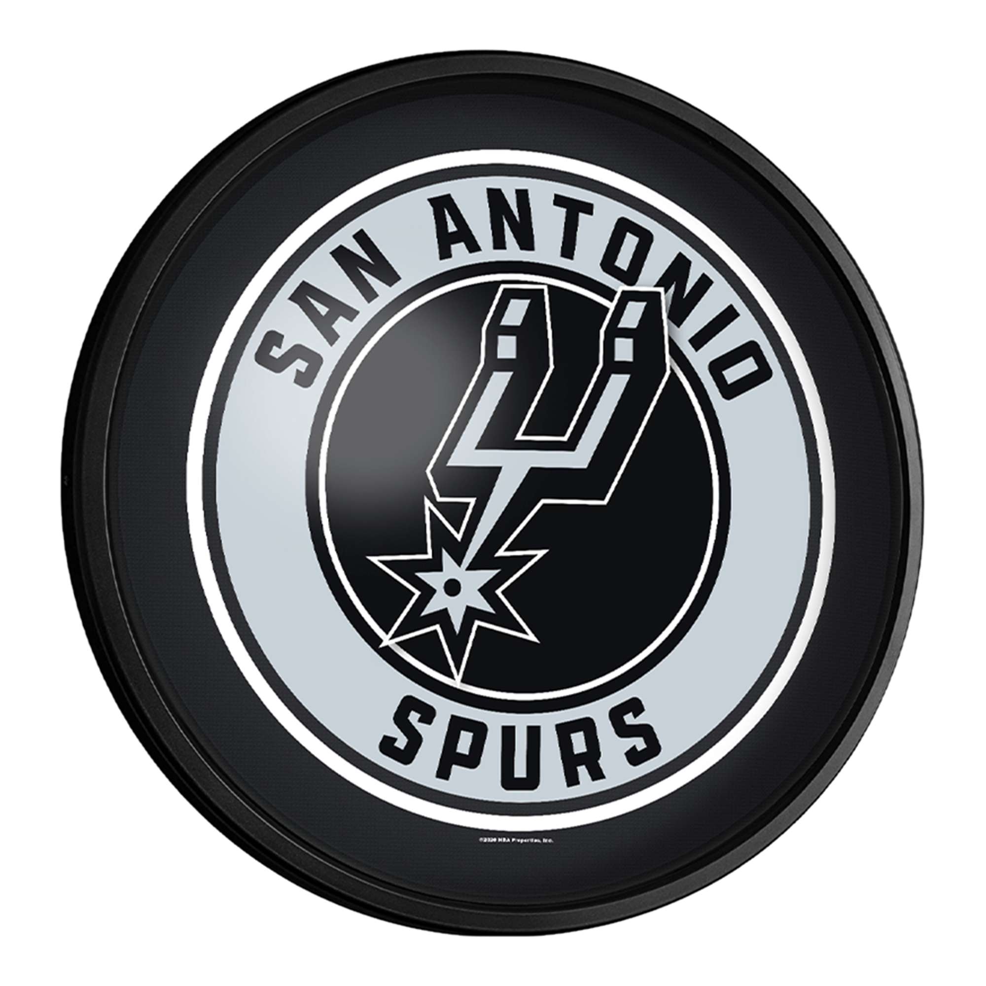 San Antonio Spurs: Round Slimline Lighted Wall Sign